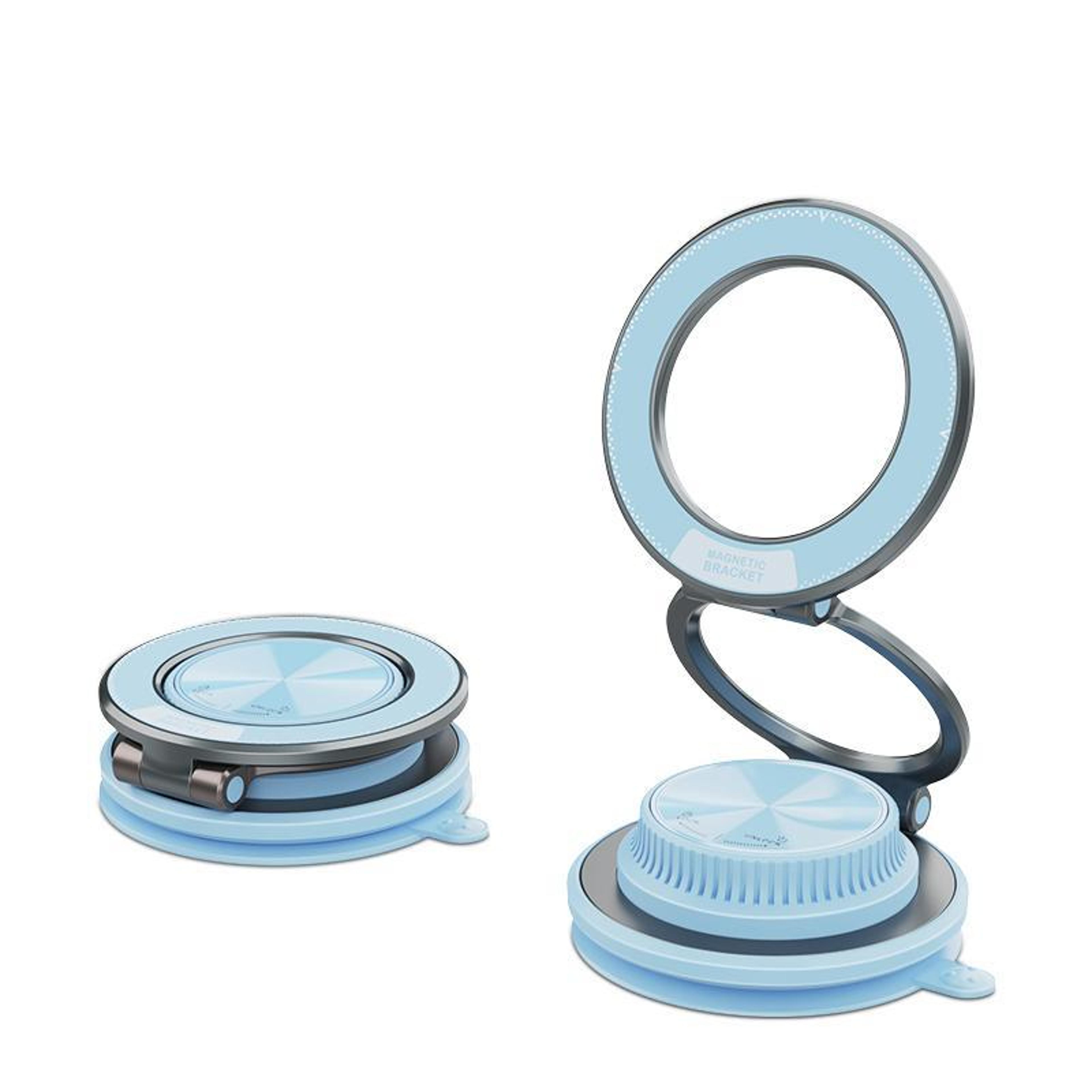 magnetic dashboard phone mount with 360° rotation & foldable suction cup holder