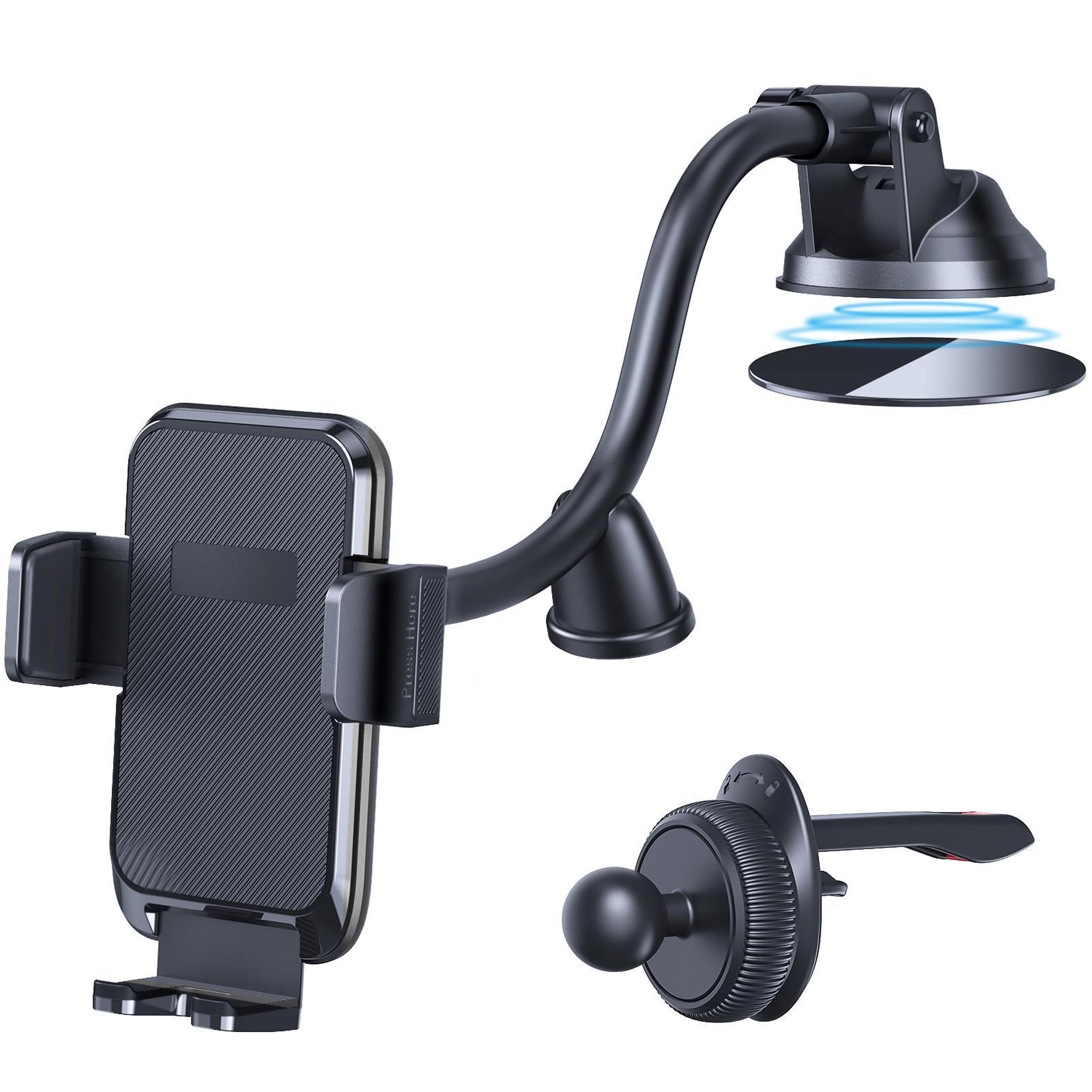 universal car phone holder mount with flexible arm & strong suction cup