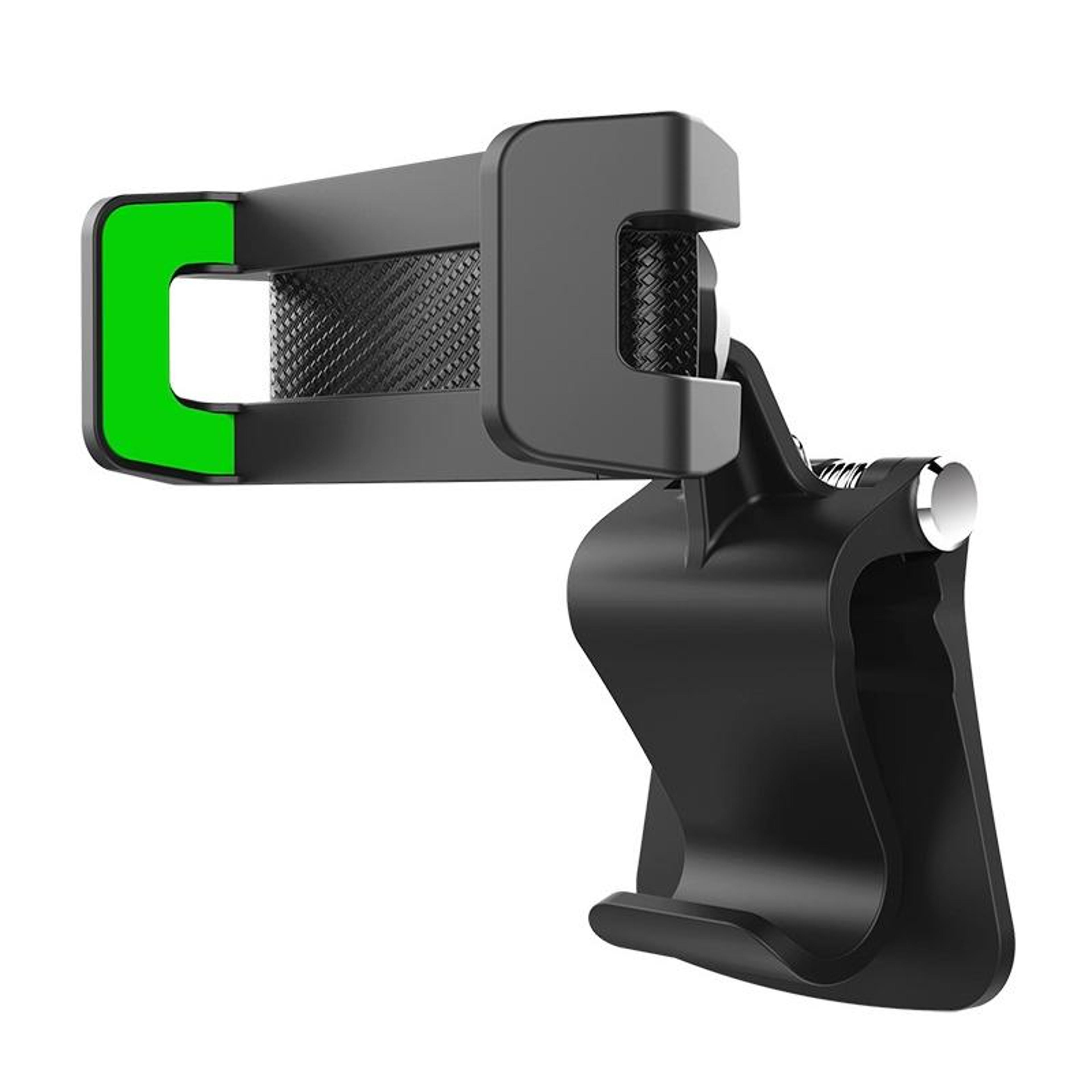 360° rotating car phone holder for sun visor & back seat travel mount