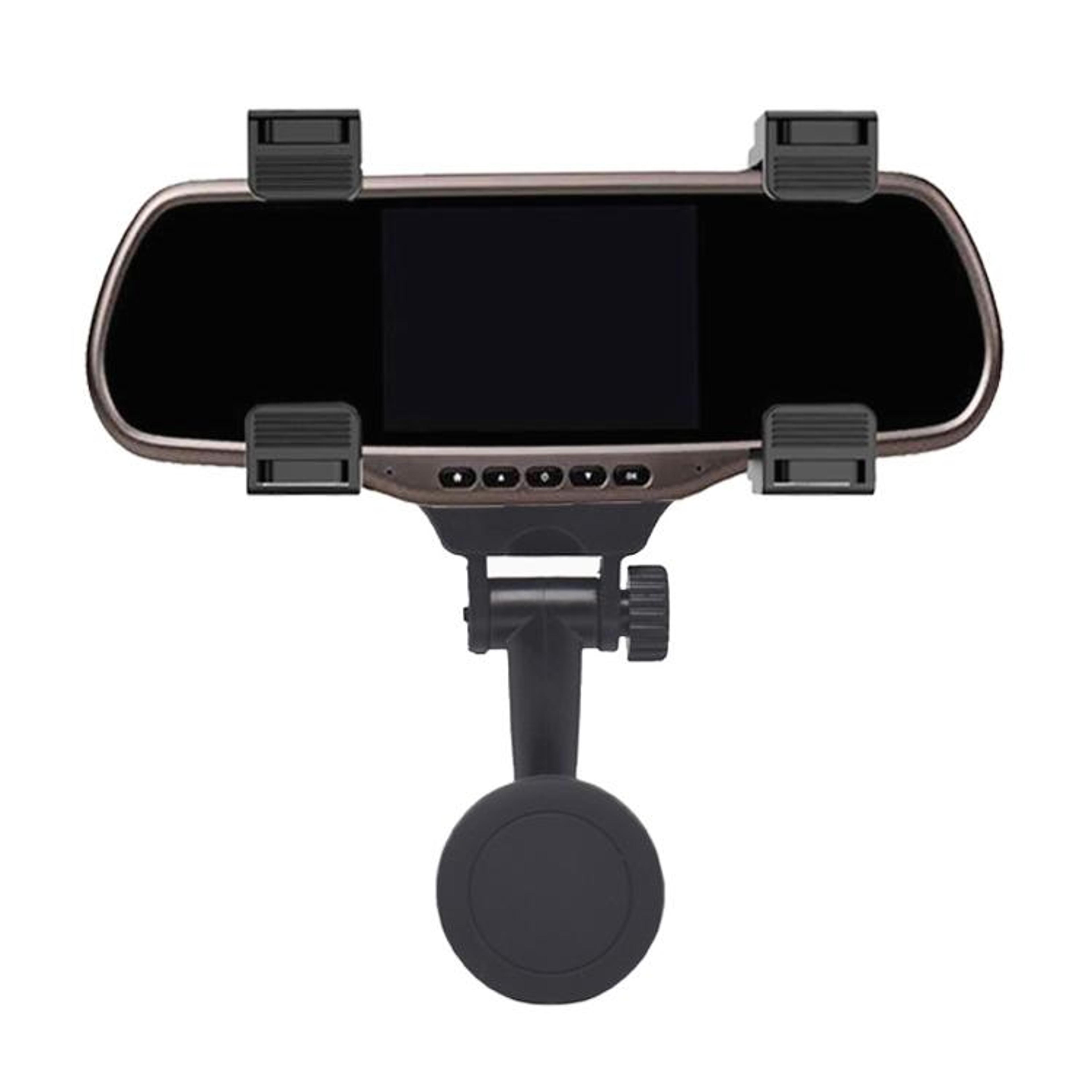 magnetic rear view mirror phone mount for safe navigation & hands-free driving
