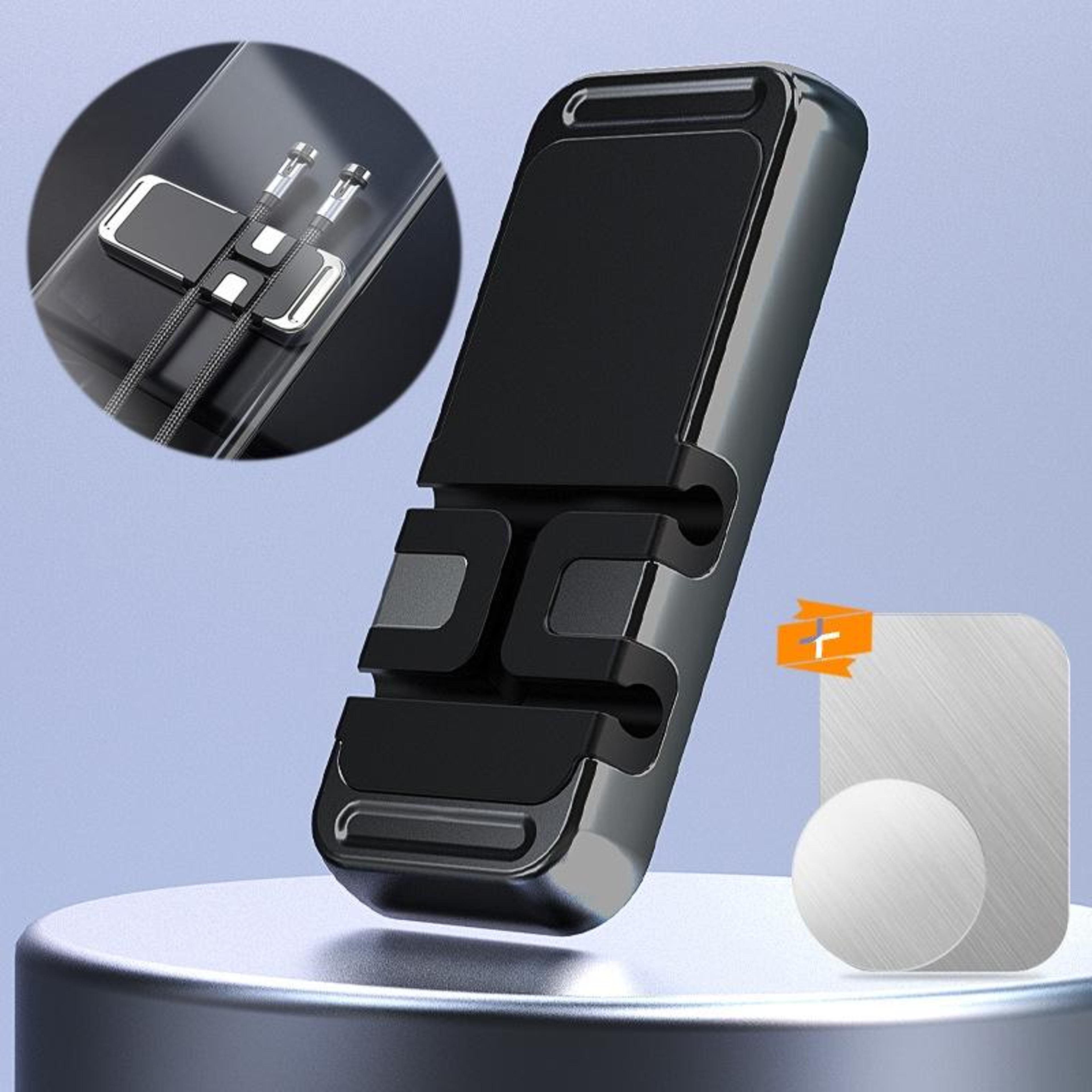 magnetic cable organizer & car phone holder clip, aluminum alloy cable management mount