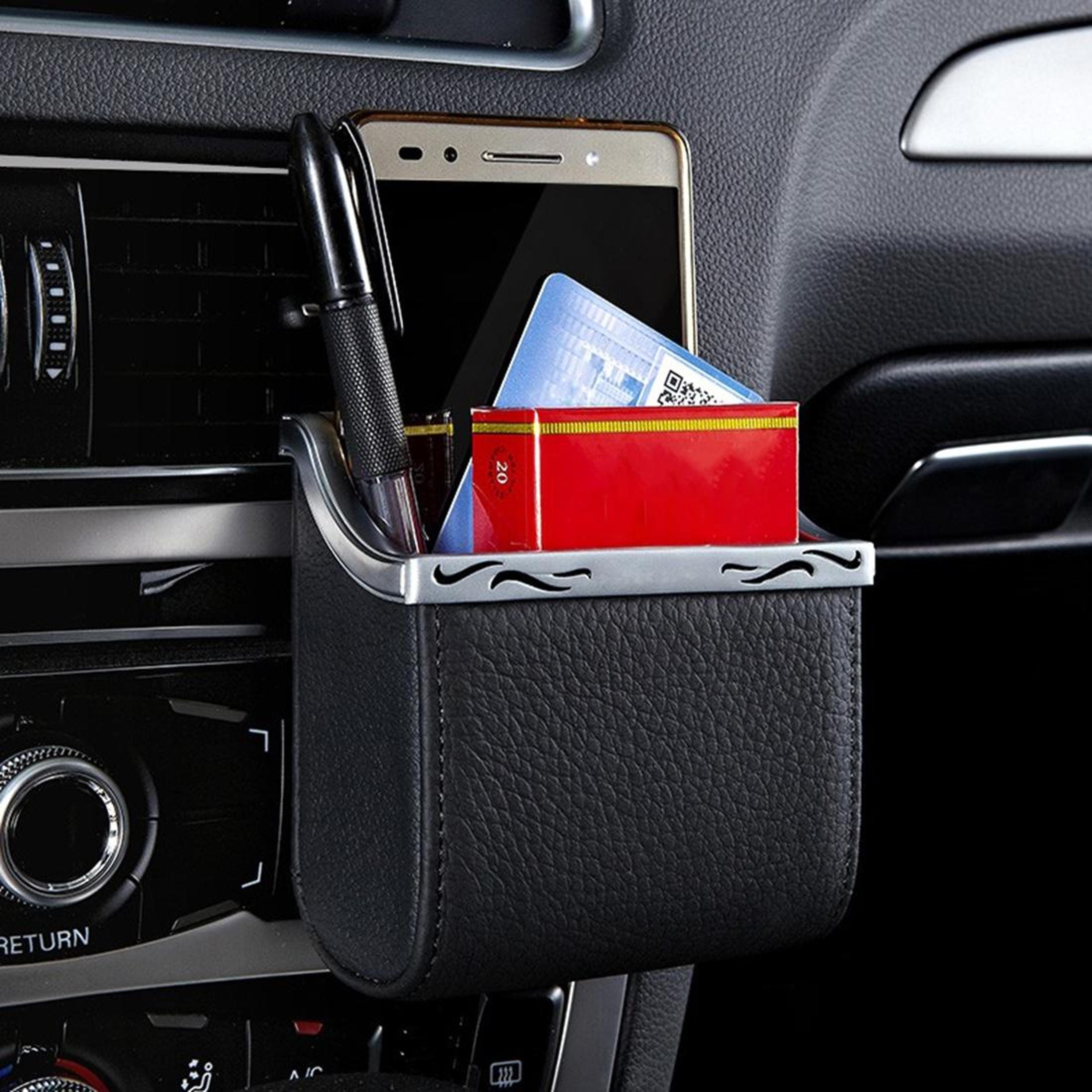 universal car air vent organizer storage box & car phone holder pocket for auto accessories