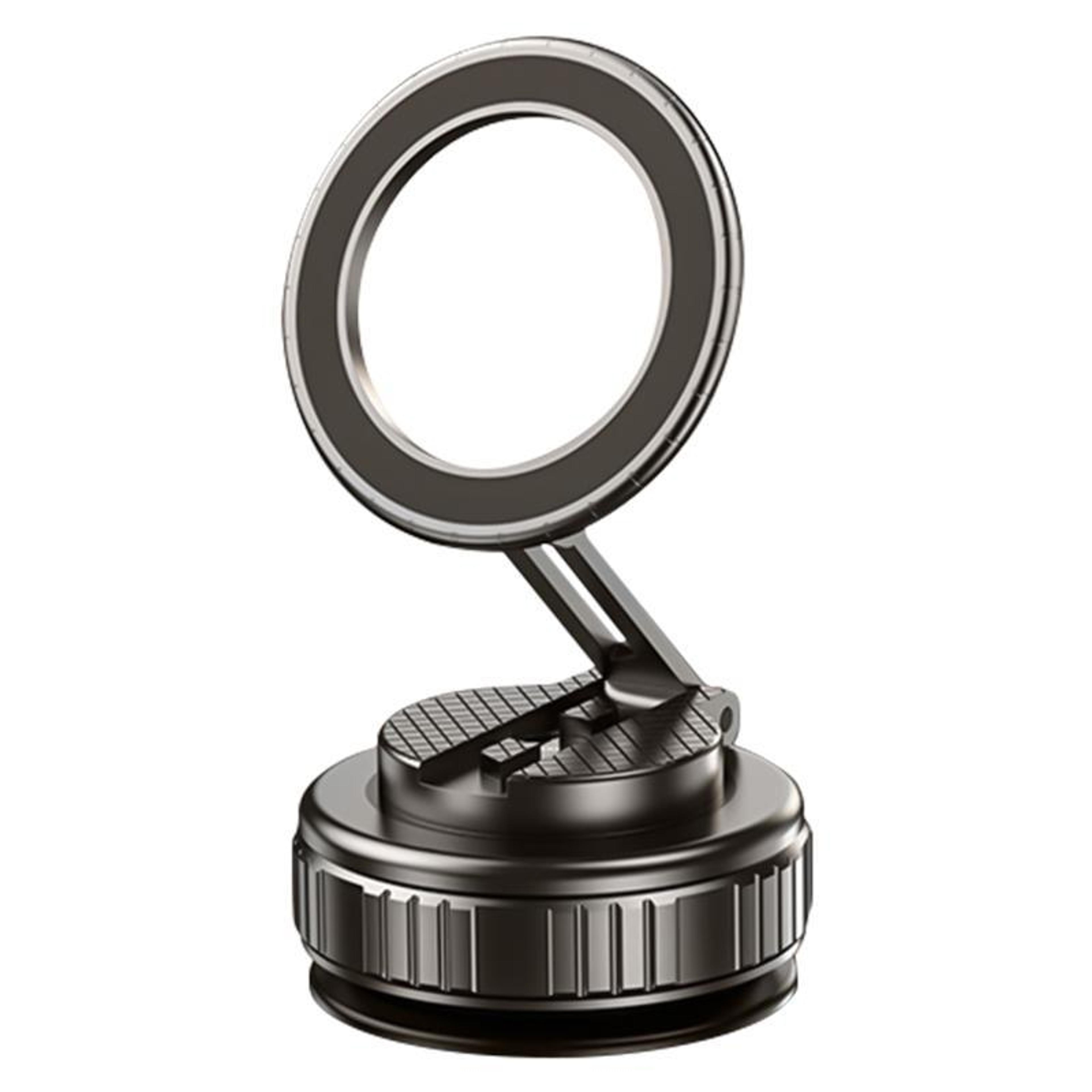 magnetic car phone holder with vacuum suction, 360° foldable dashboard phone mount