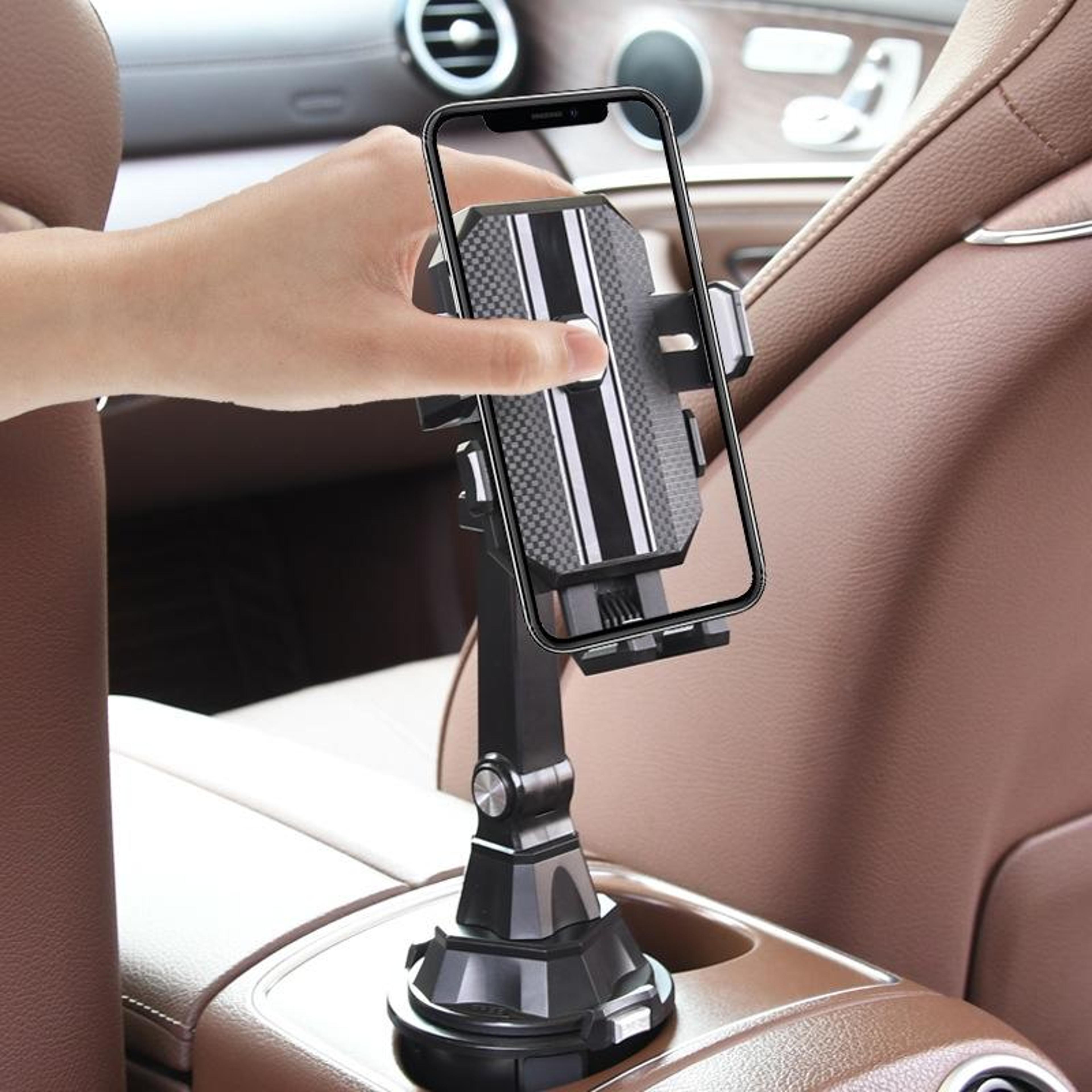 universal car phone holder cup holder mount with adjustable telescopic arm