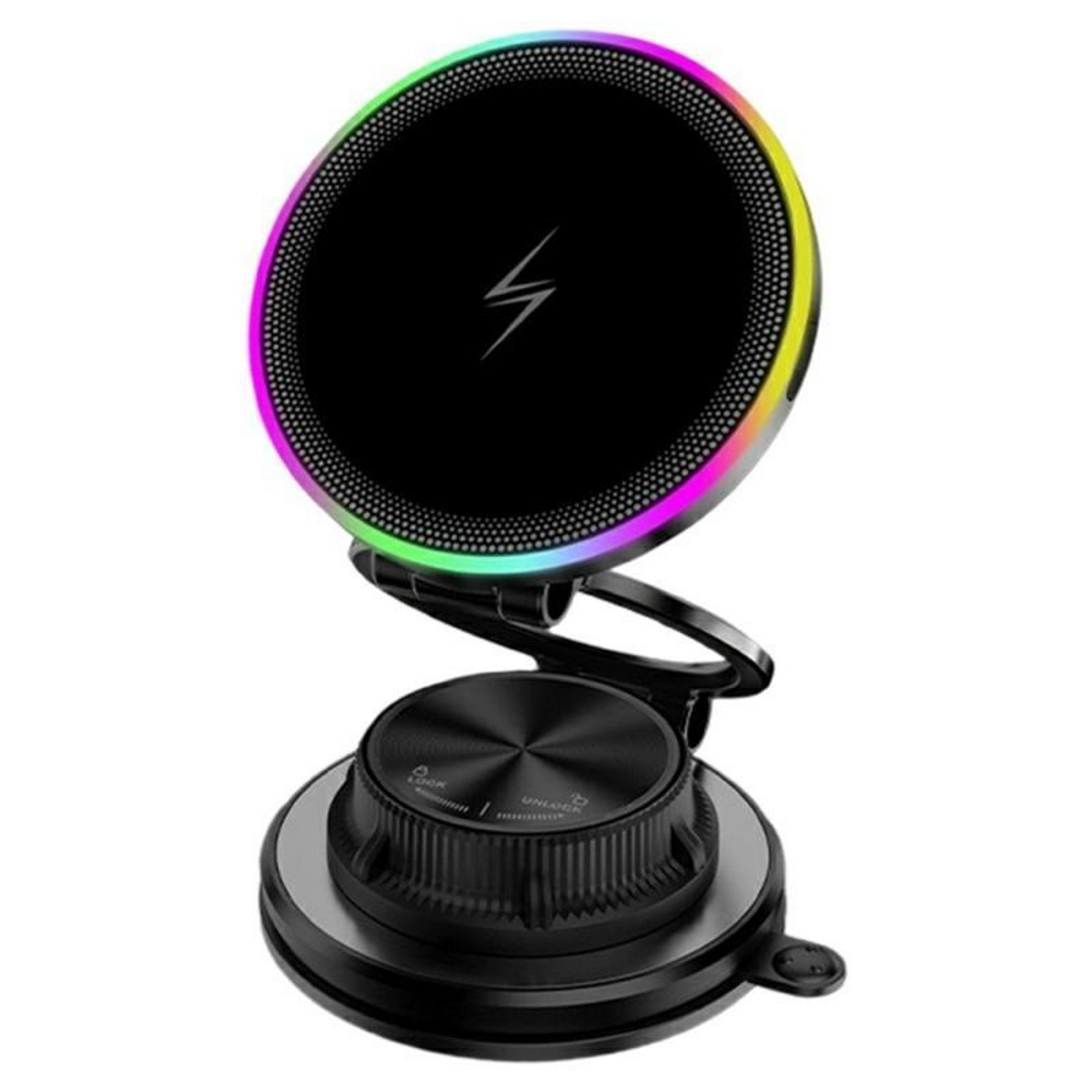 k8 15w magsafe car charger wireless car charger magnetic phone holder with rgb light