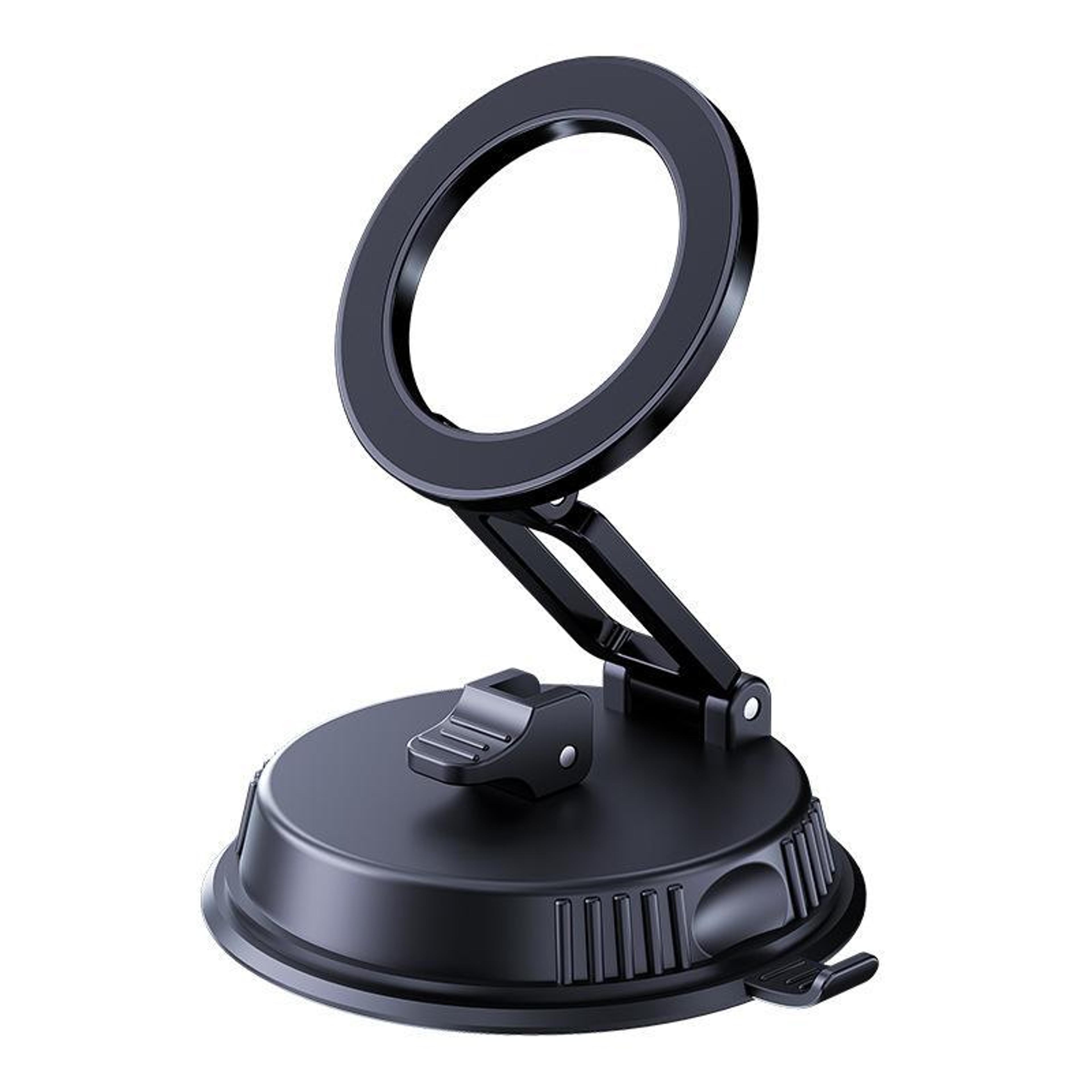 magsafe magnetic car phone holder with vacuum suction cup 360° rotating dashboard mount