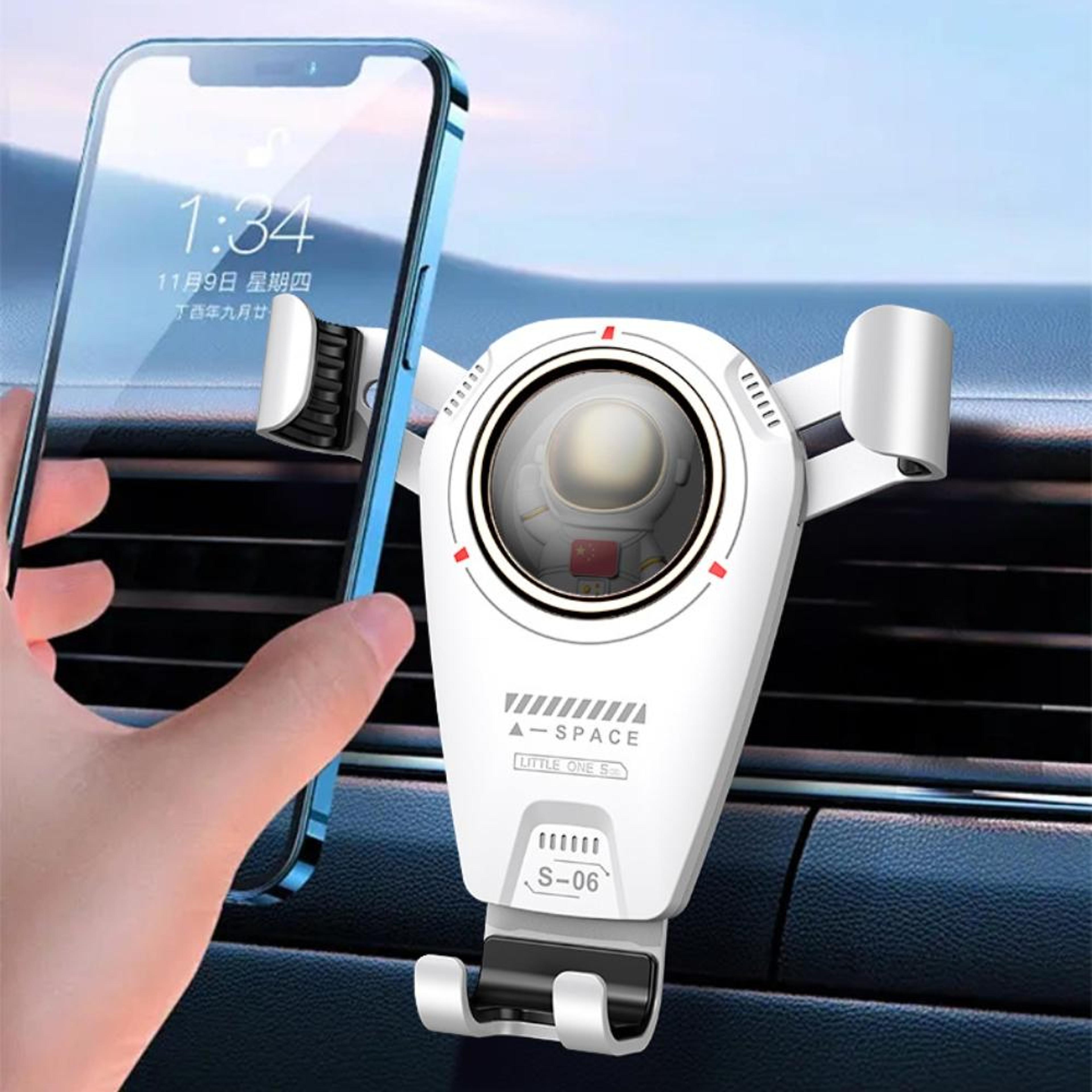 s-06 car phone holder gravity air vent phone holder with 360 rotating retractable design