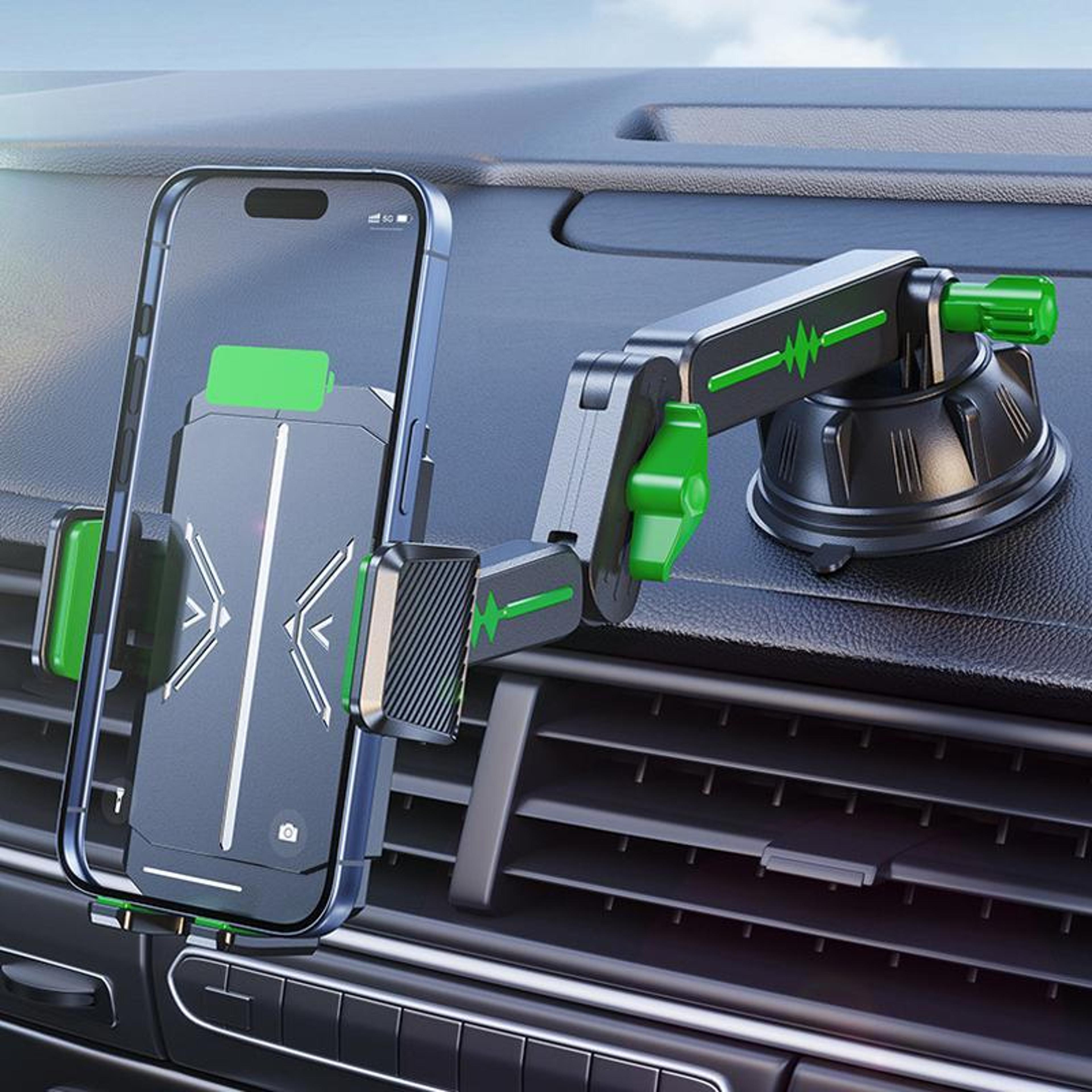 extended car phone holder adjustable dashboard phone mount with strong suction cup for windshield navigation