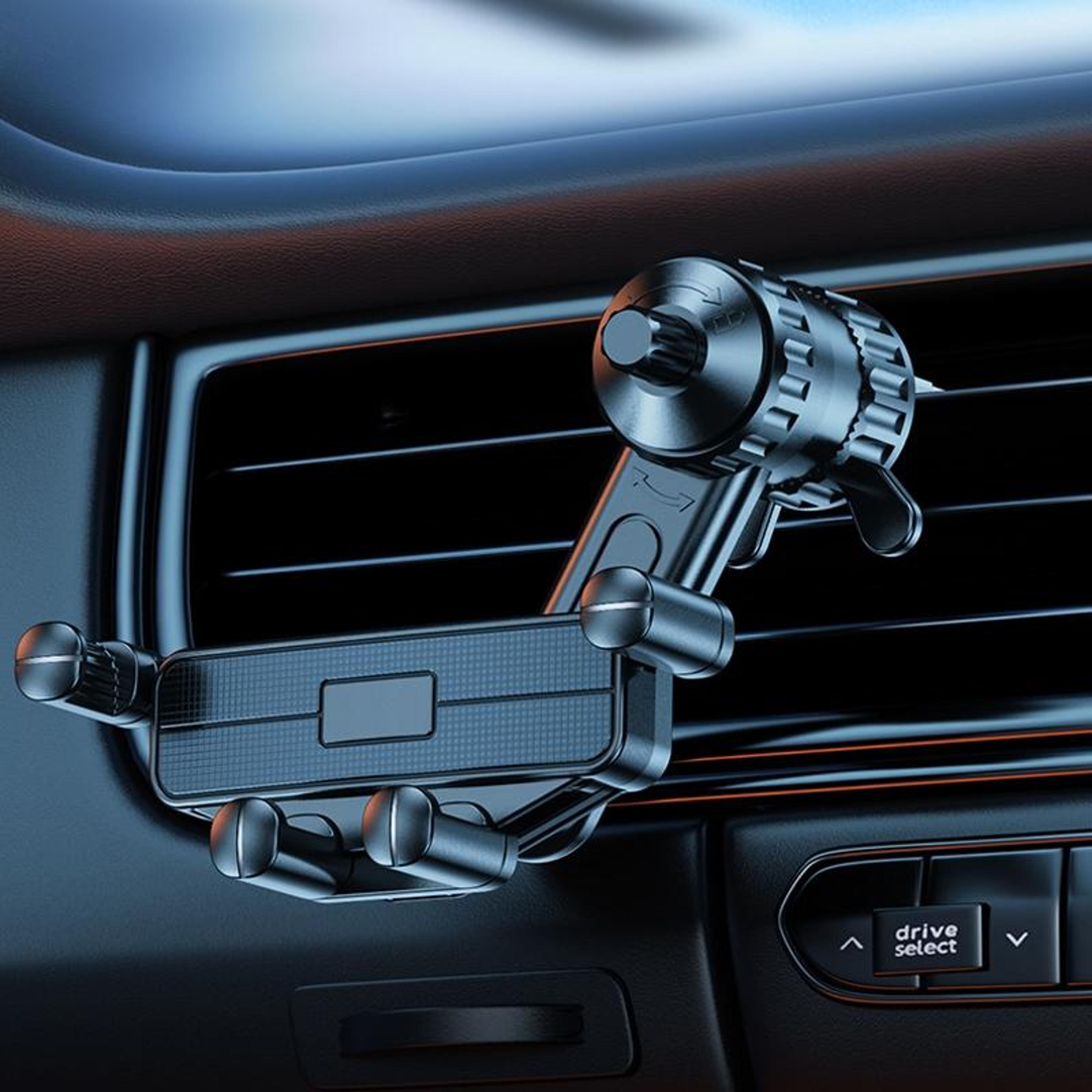 gravity lock car phone holder air vent mount for secure hands free navigation