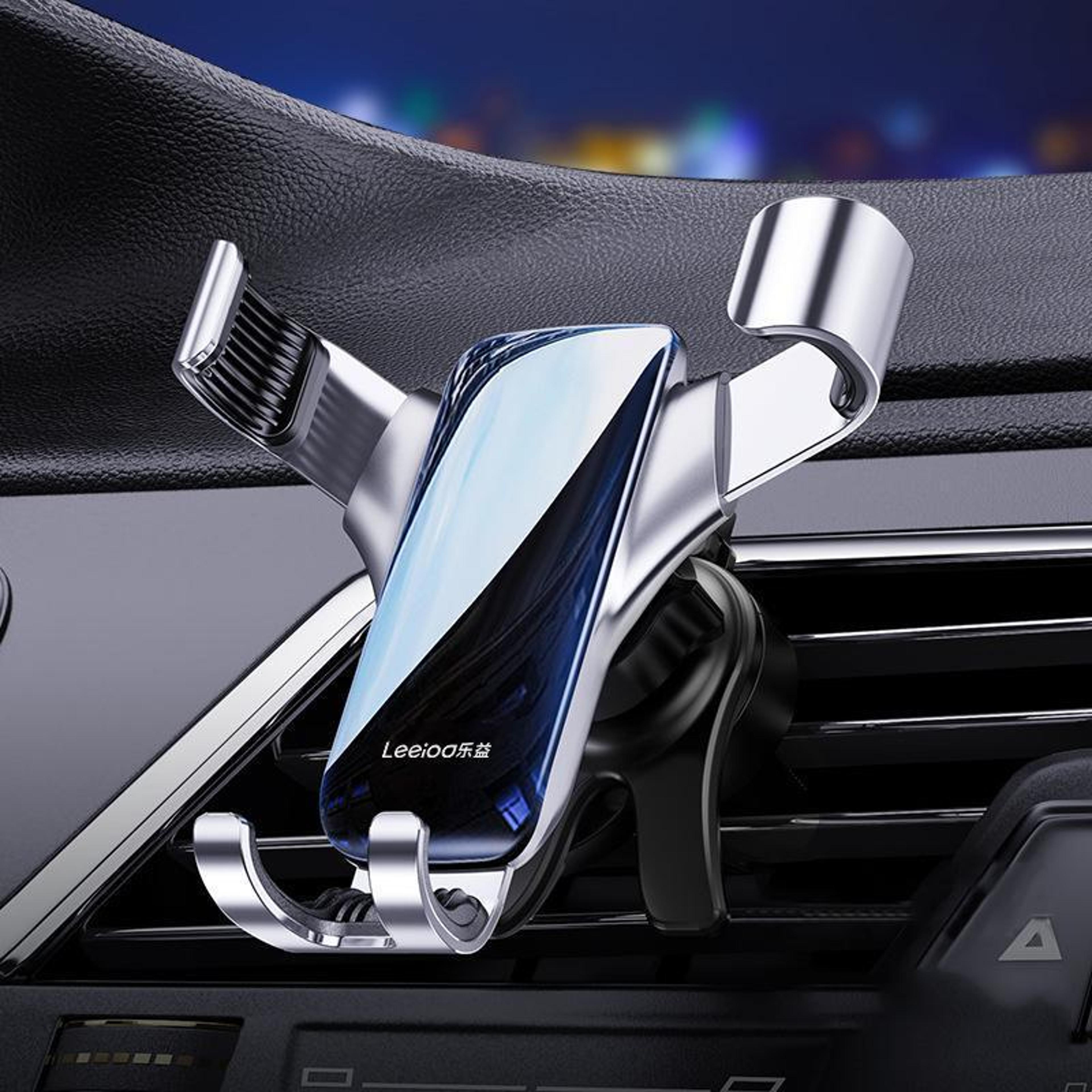 gravity air vent car phone holder automatic lock dashboard mount