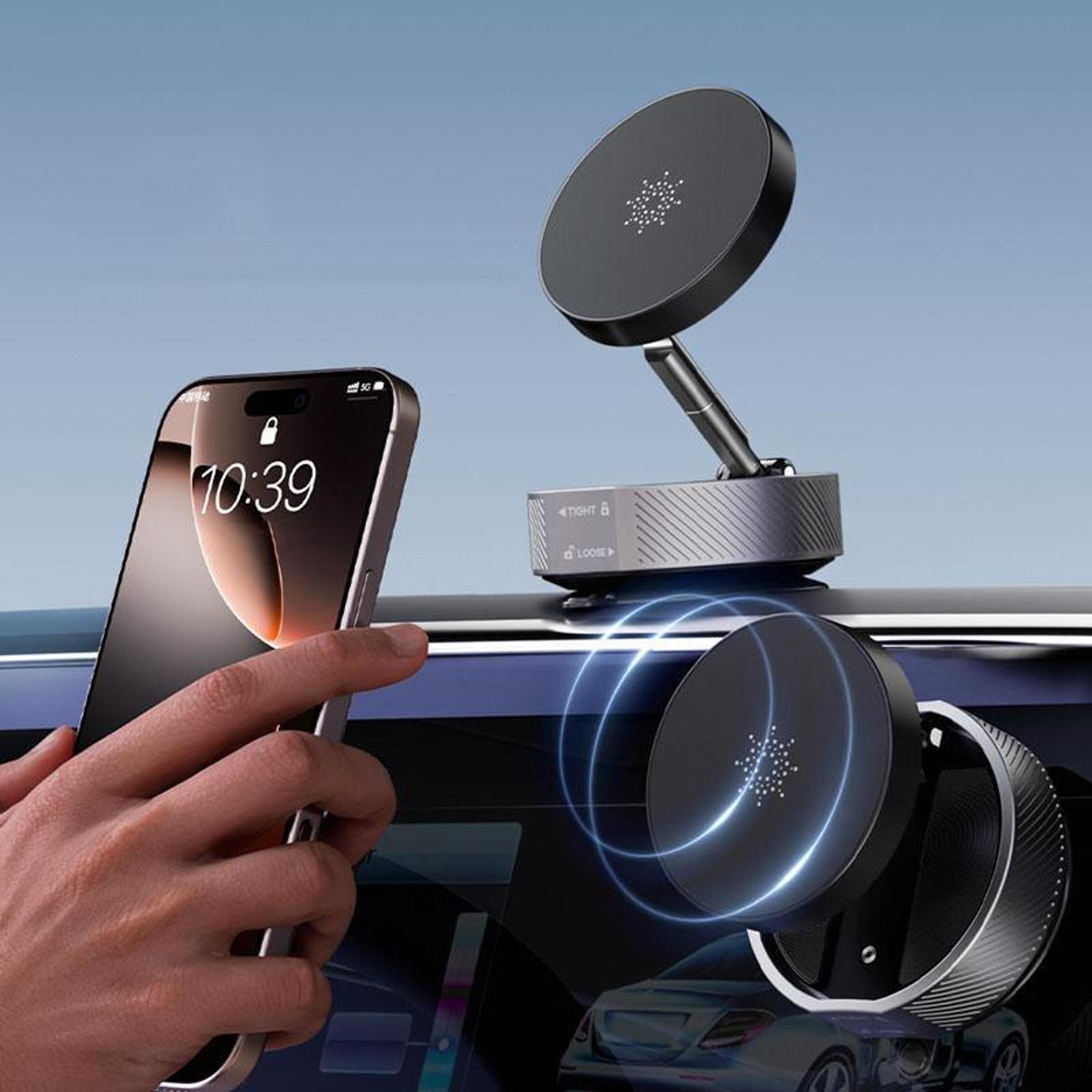 magnetic car phone holder foldable dashboard navigation mount for car console windshield