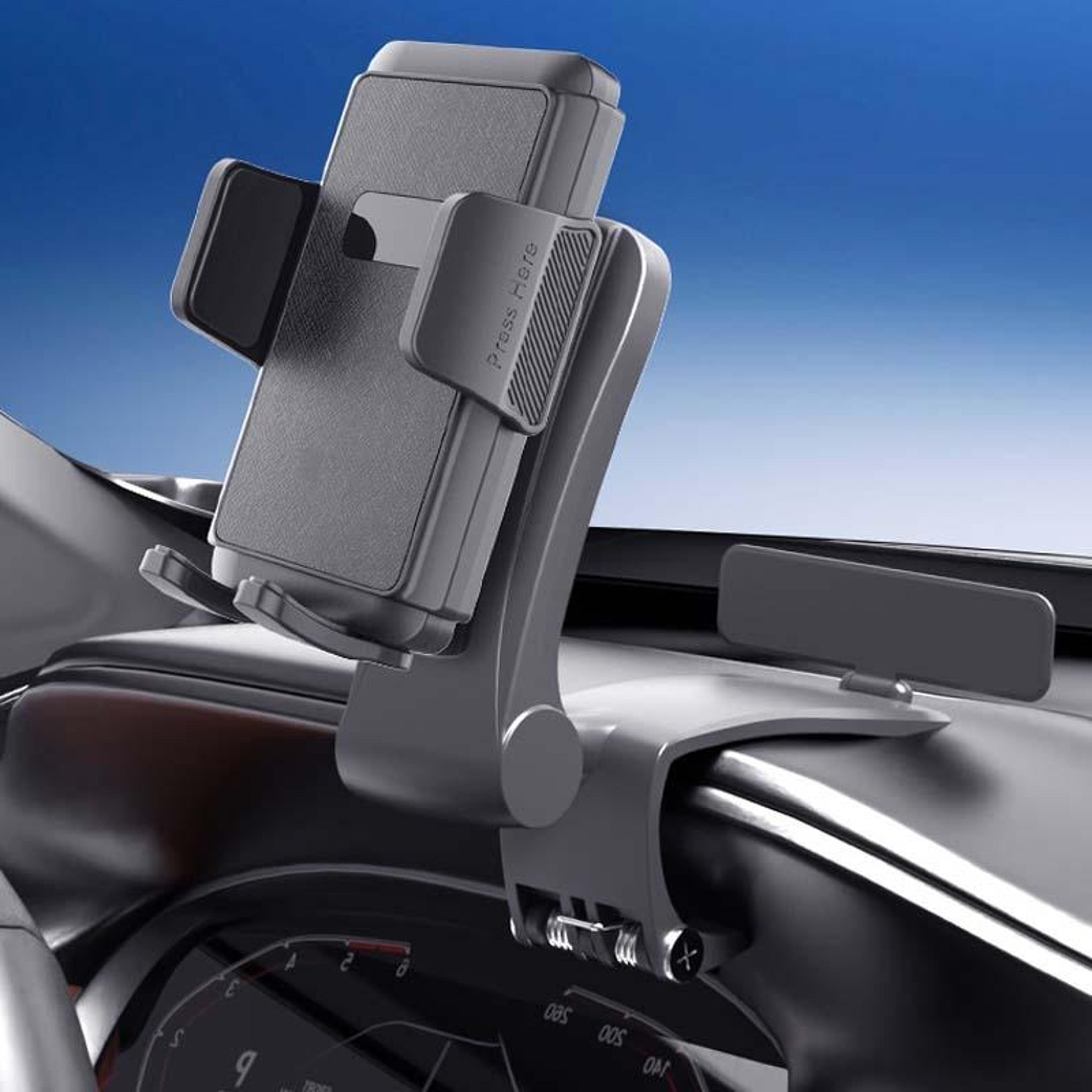 universal car phone holder rotating foldable dashboard phone mount with hidden parking number plate