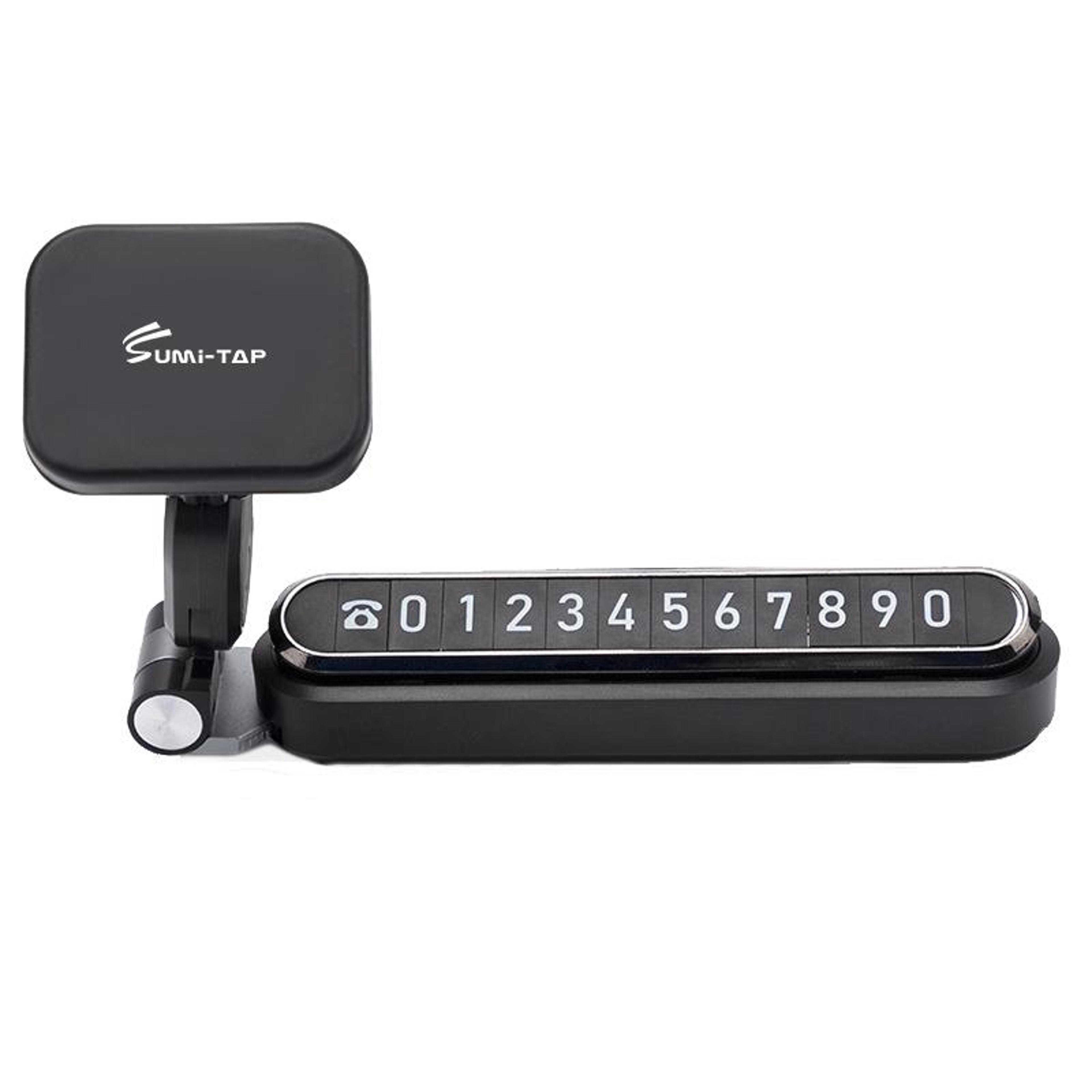 3 in 1 magnetic car phone holder with parking number card dashboard mount 360° adjustable