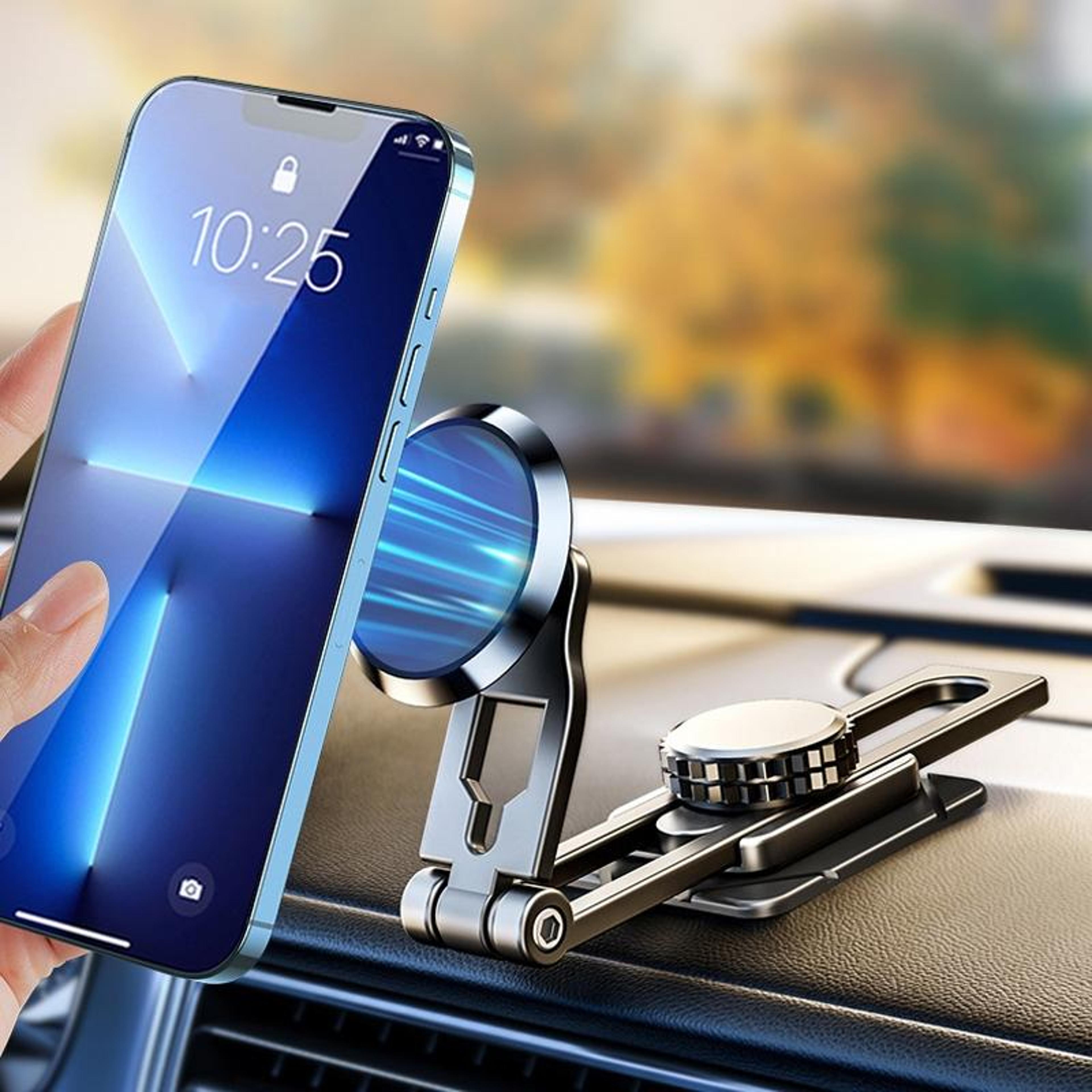 d31 magnetic car phone holder foldable dashboard phone mount