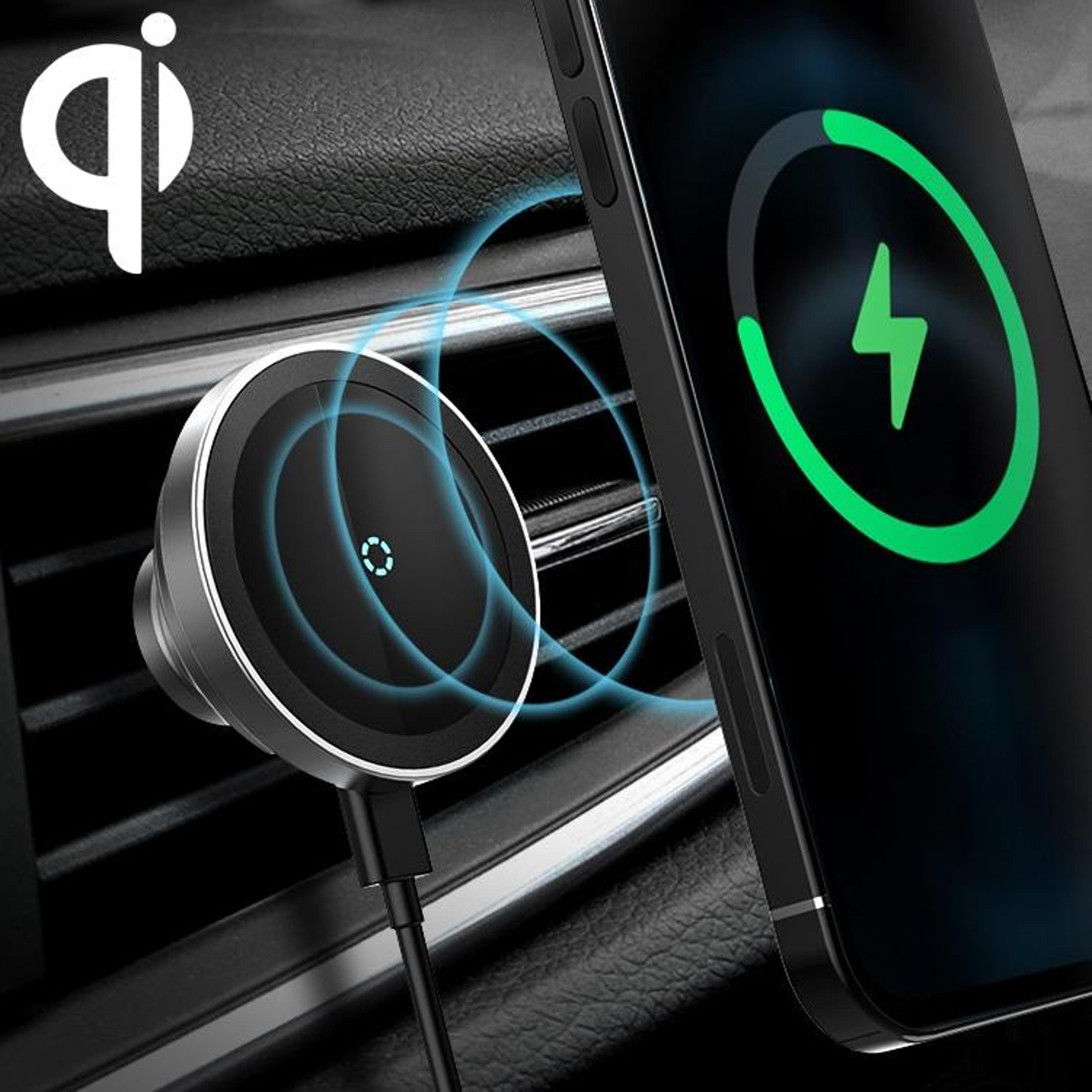 15w magsafe car charger magnetic wireless car charger phone mount fast charging holder