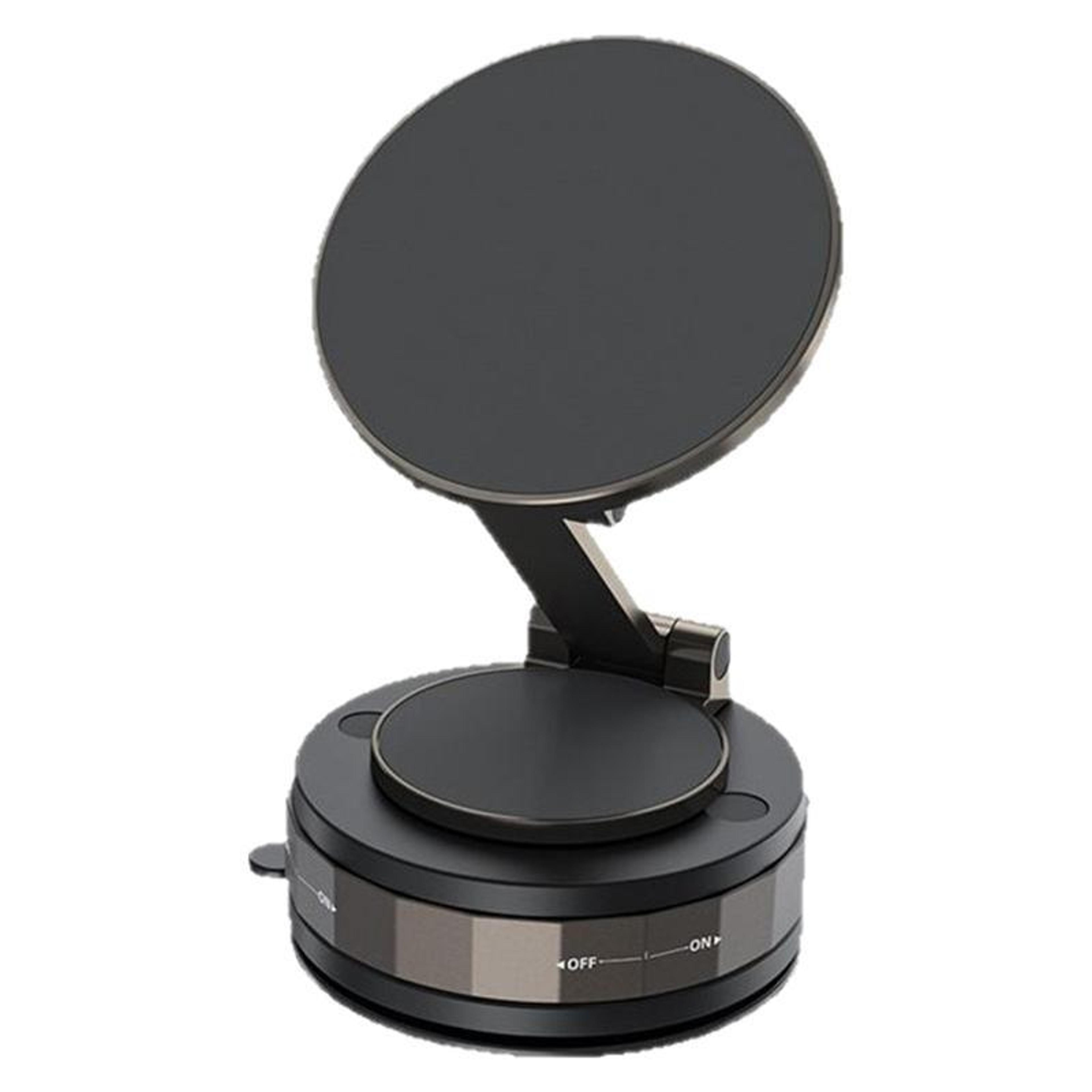 360 rotating magnetic car phone holder with vacuum suction mount for dashboard windshield and metal surfaces