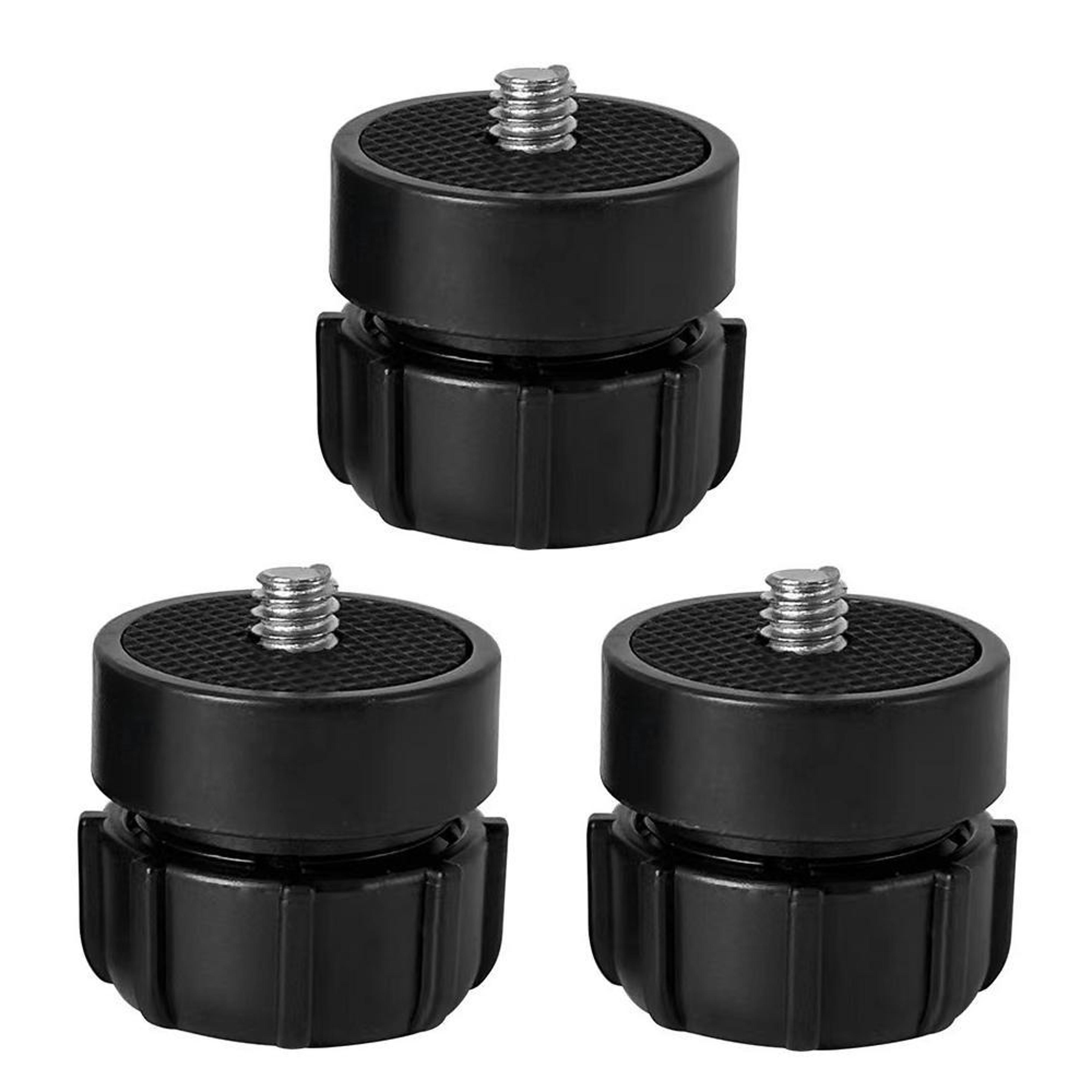 3pcs universal 17mm ball head adapter with 1/4 screw connector for phone holder and camera mount