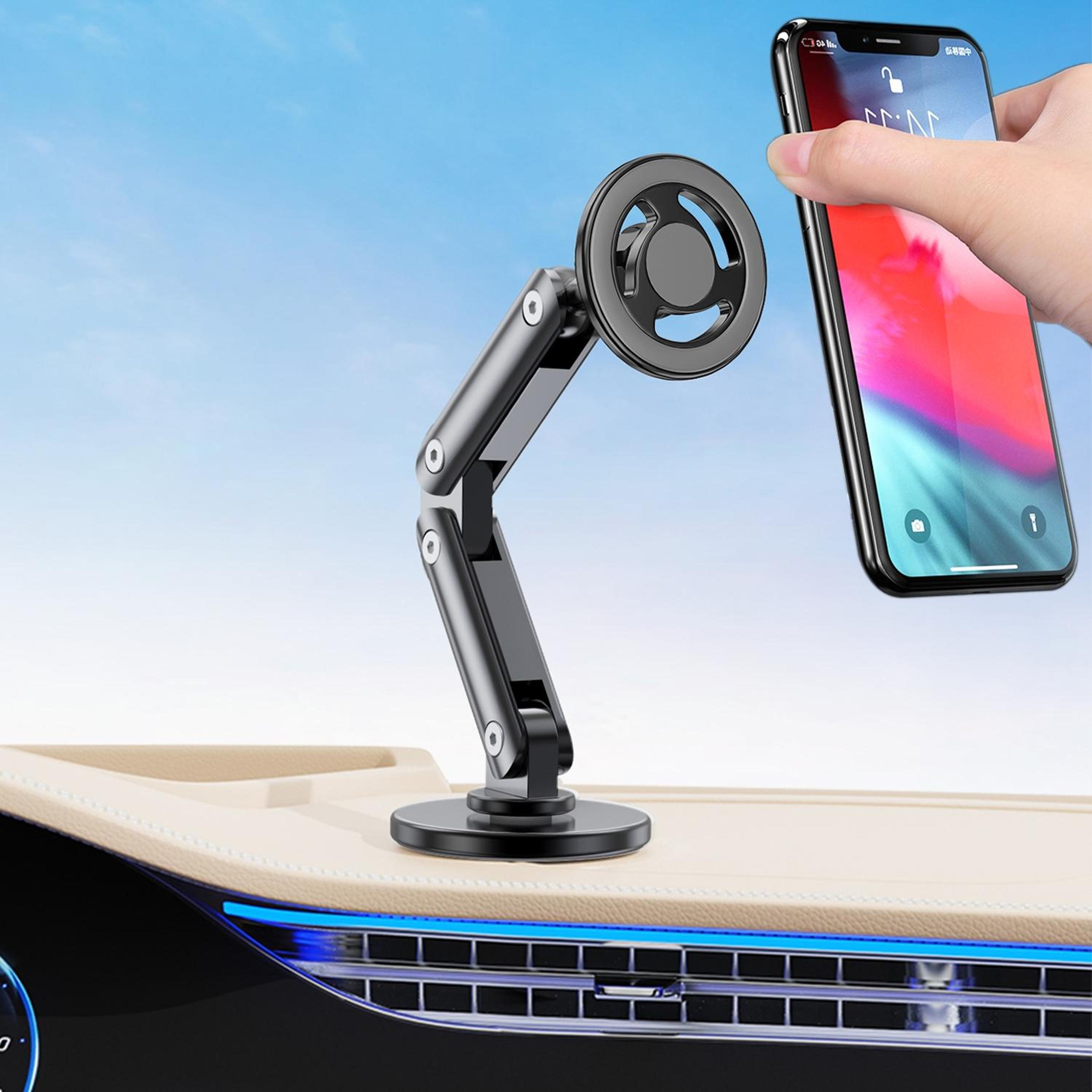magsafe car mount magnetic phone holder with 360 rotating adjustable foldable alloy design