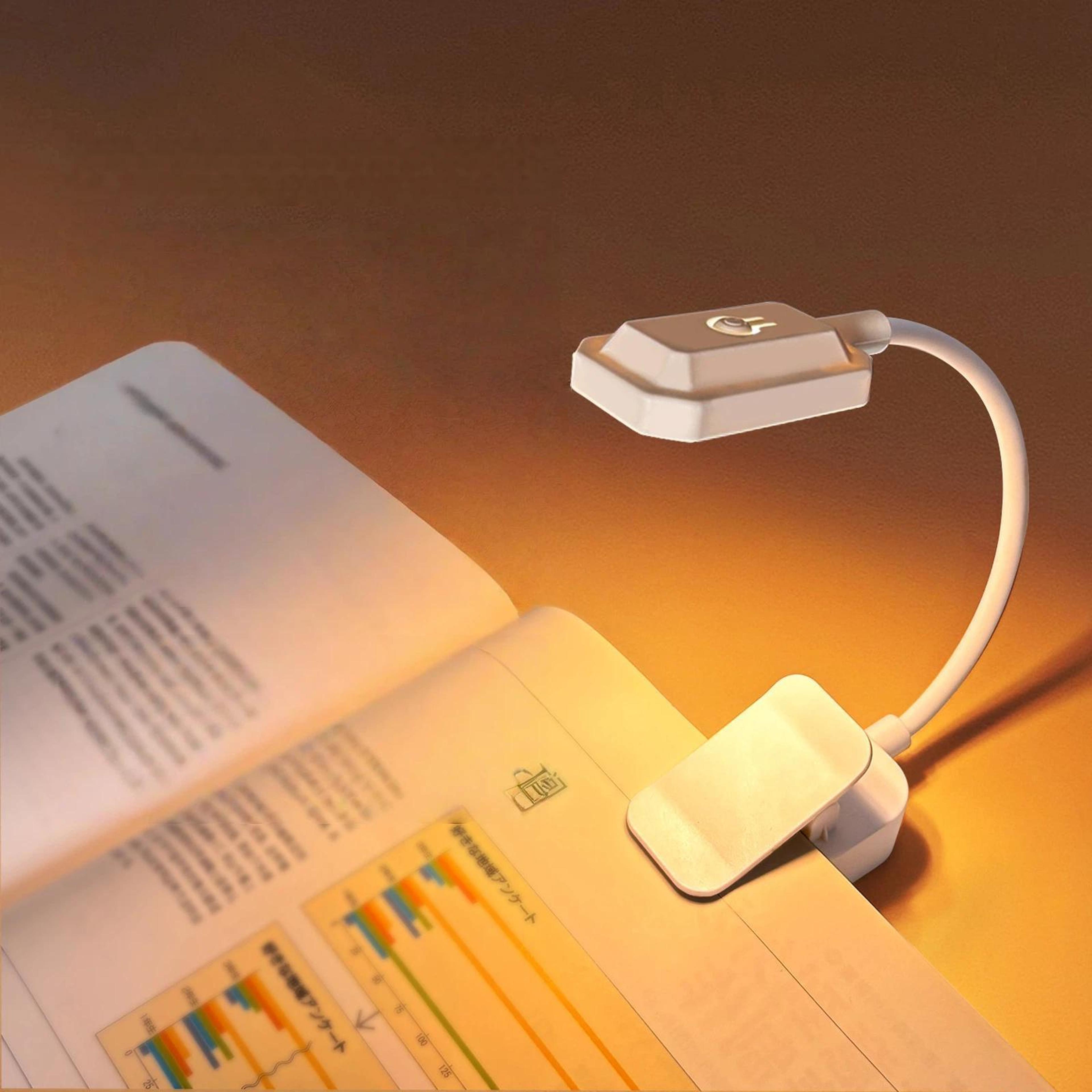 led clip on lamp eye caring reading light with 3 color modes for students and study desks