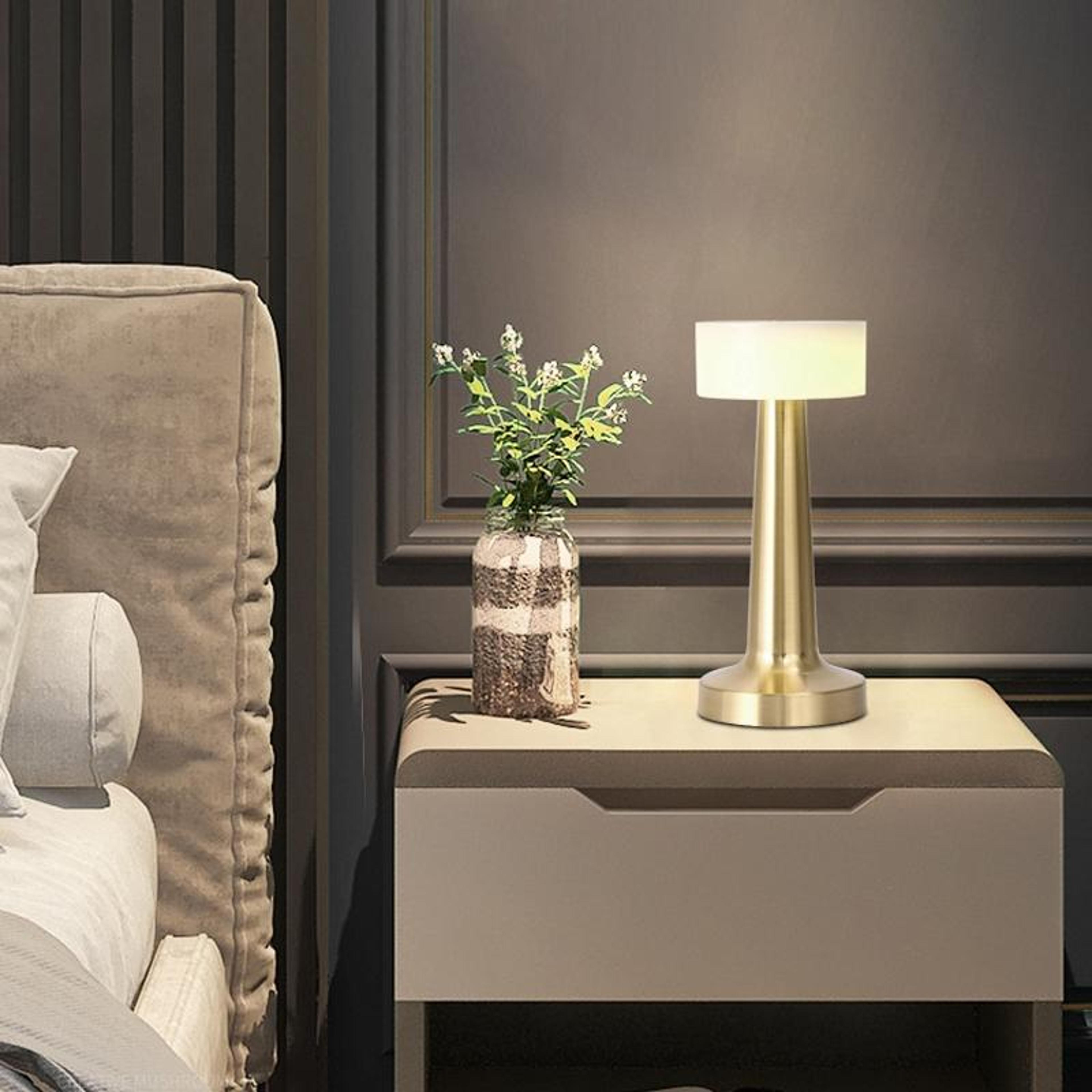 touch wireless charging desk lamp with dimmable led atmosphere night light