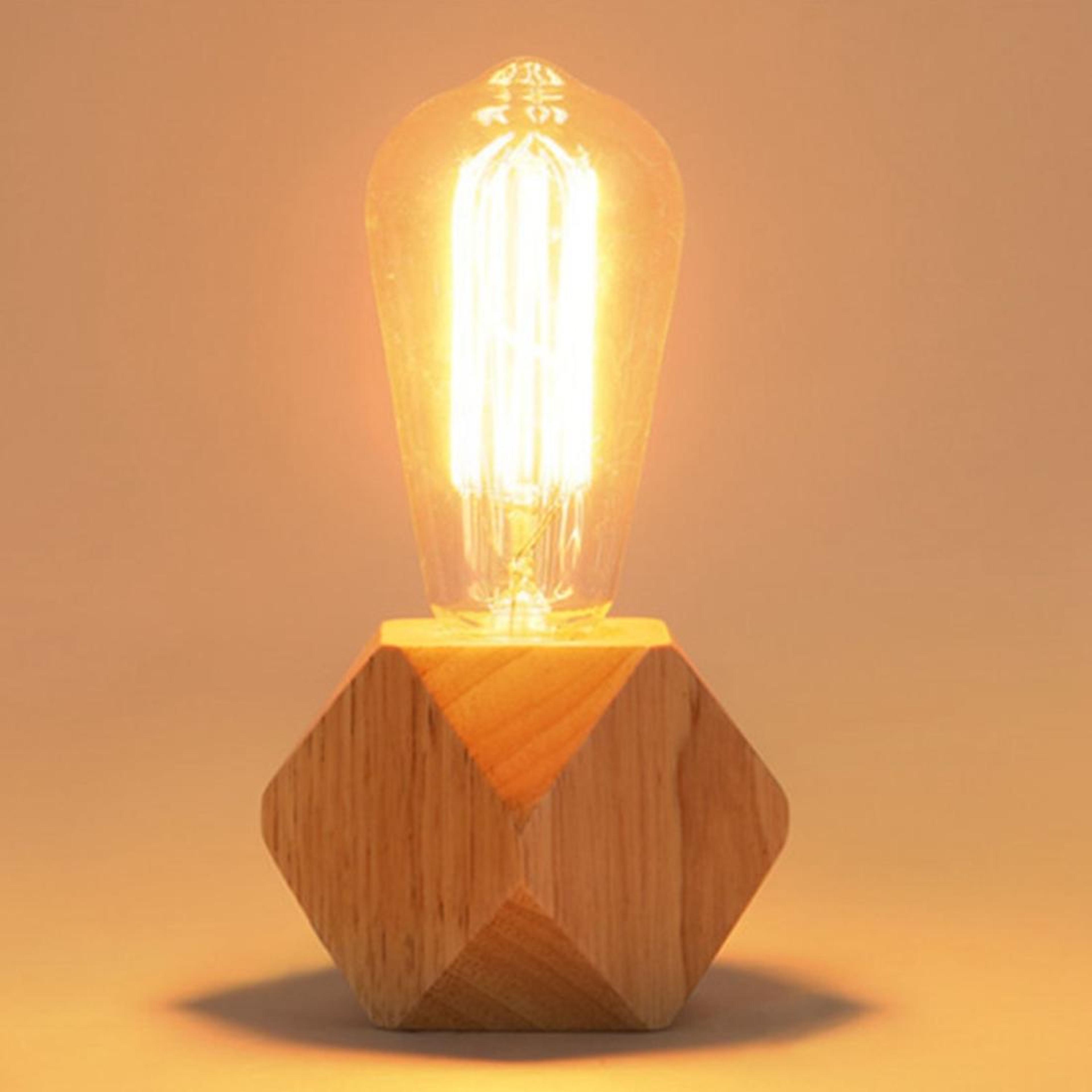 solid wood bedside lamp minimalist table lamp led night light
