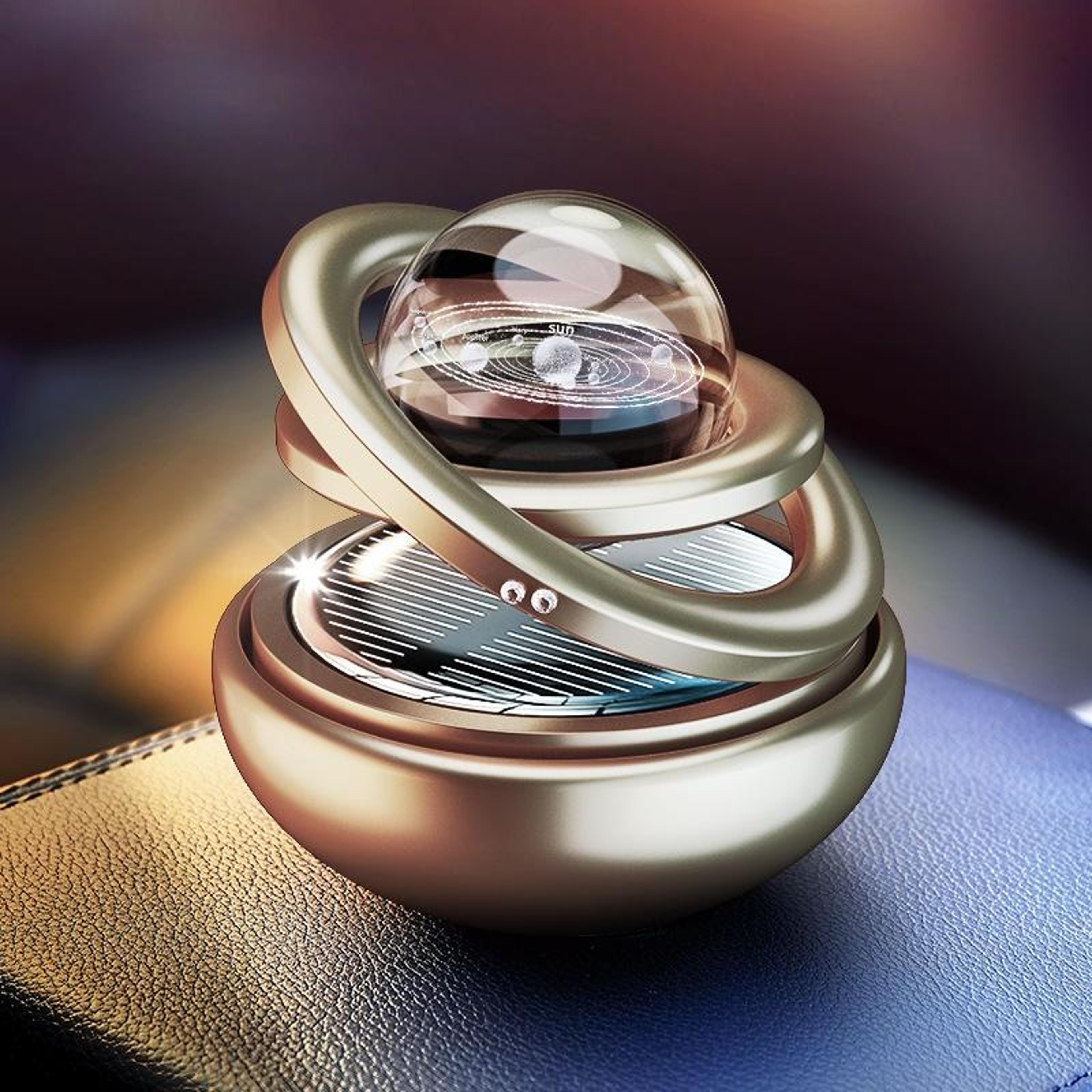 interstellar solar car diffuser rotating car aromatherapy ornament with natural long lasting fragrance