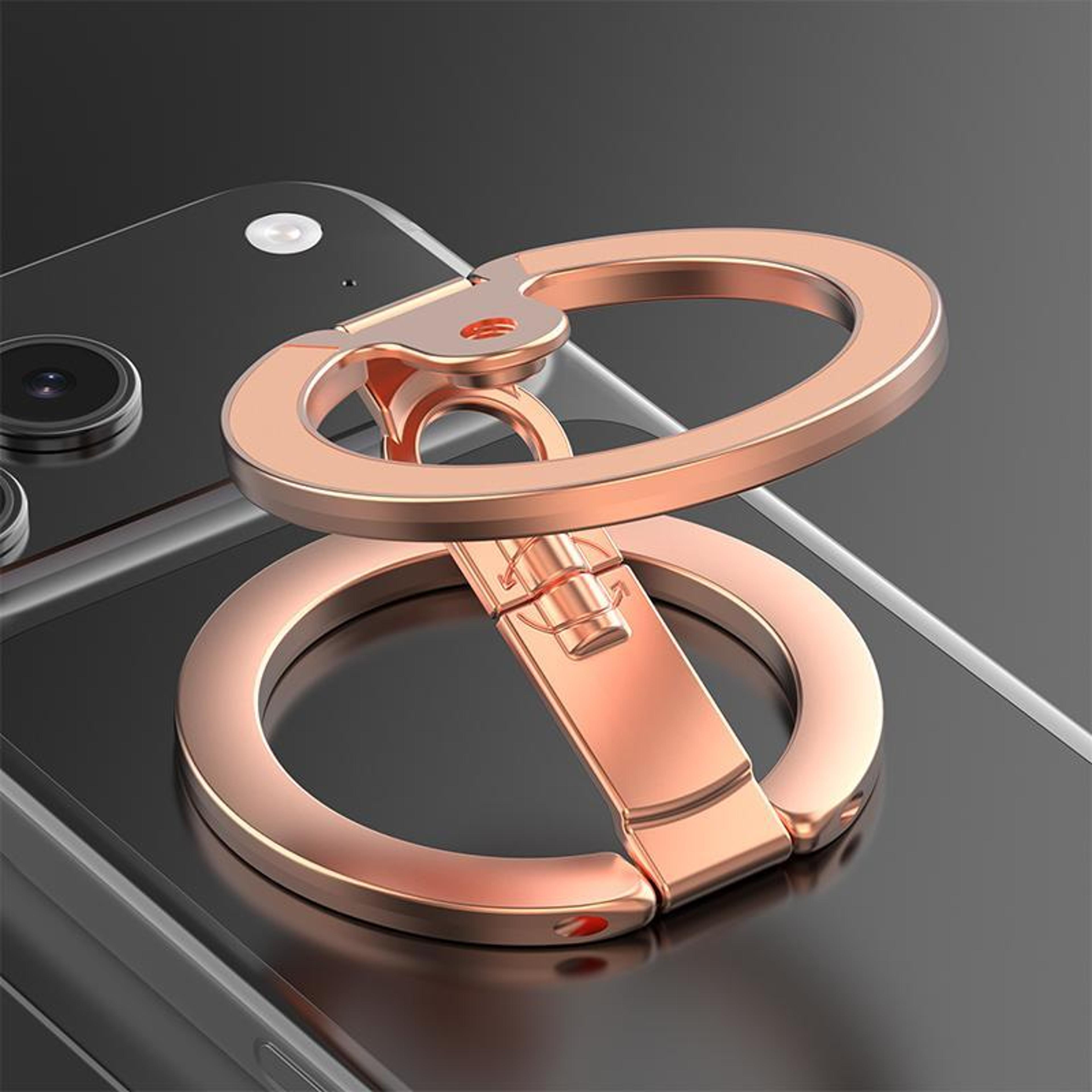 magnetic phone holder with 360 rotating foldable ring stand double sided magsafe compatible grip