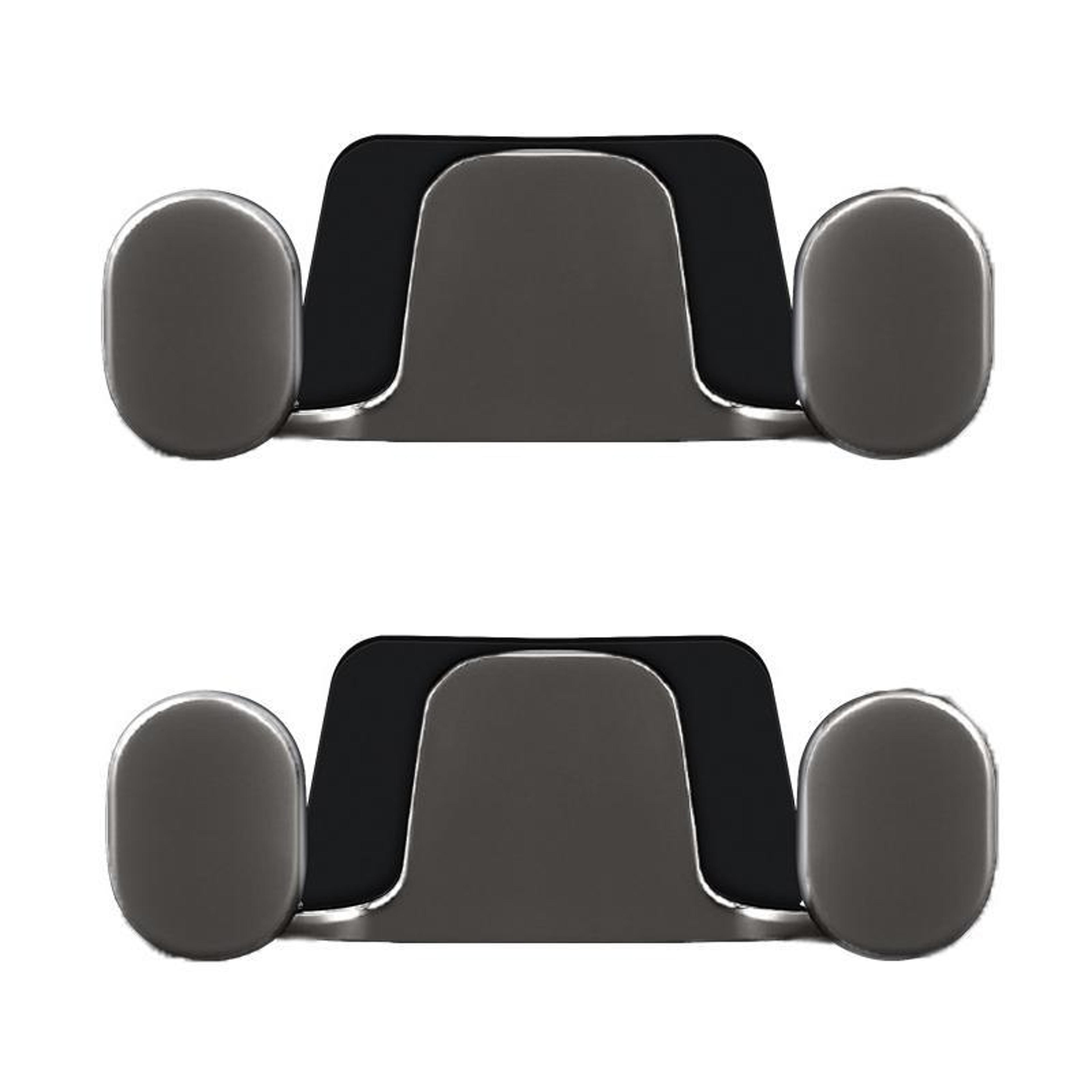 2pcs car phone hook metal adhesive phone holder double hook organizer for vehicle and home