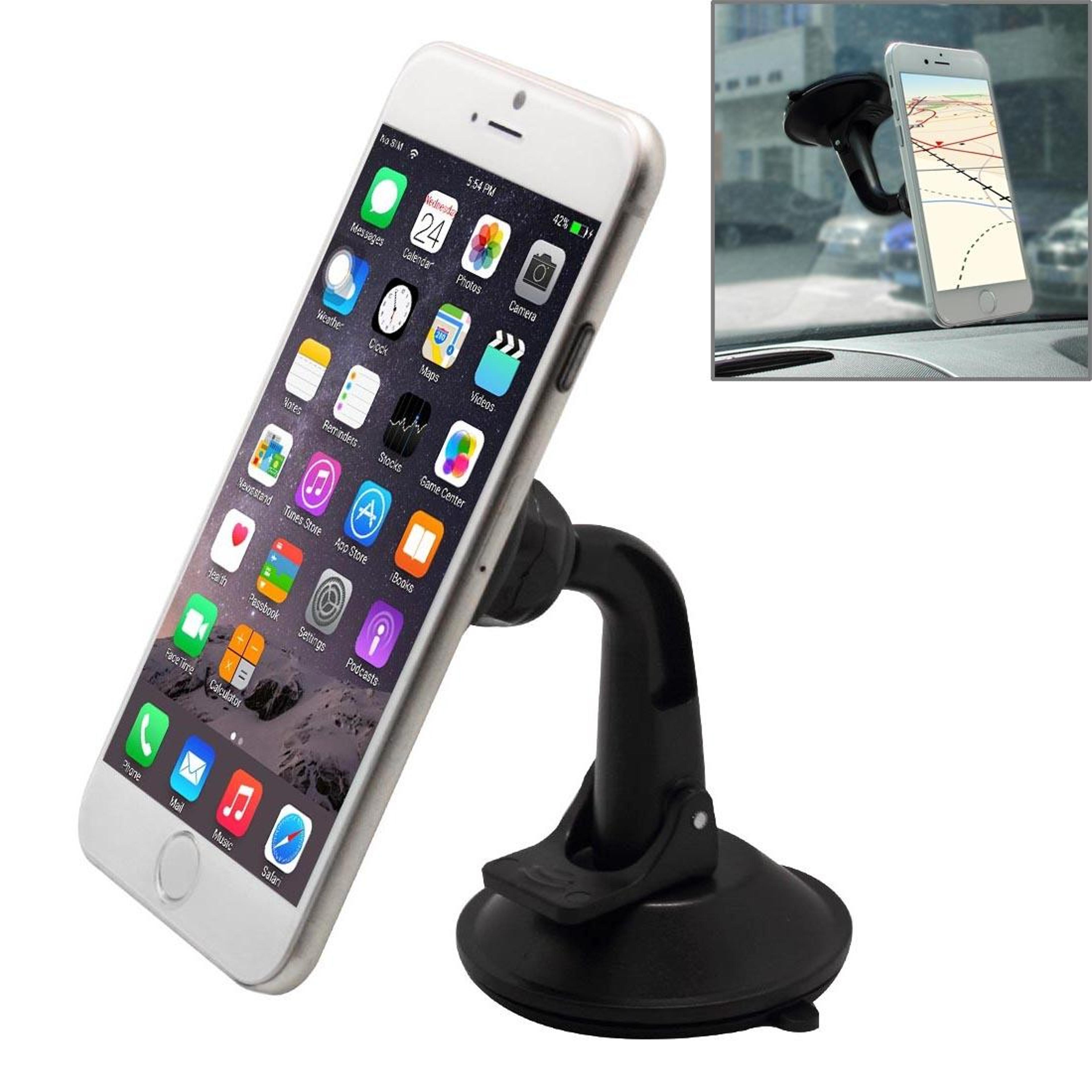 young player magnetic car phone mount 360 rotation quick snap suction cup dashboard phone holder