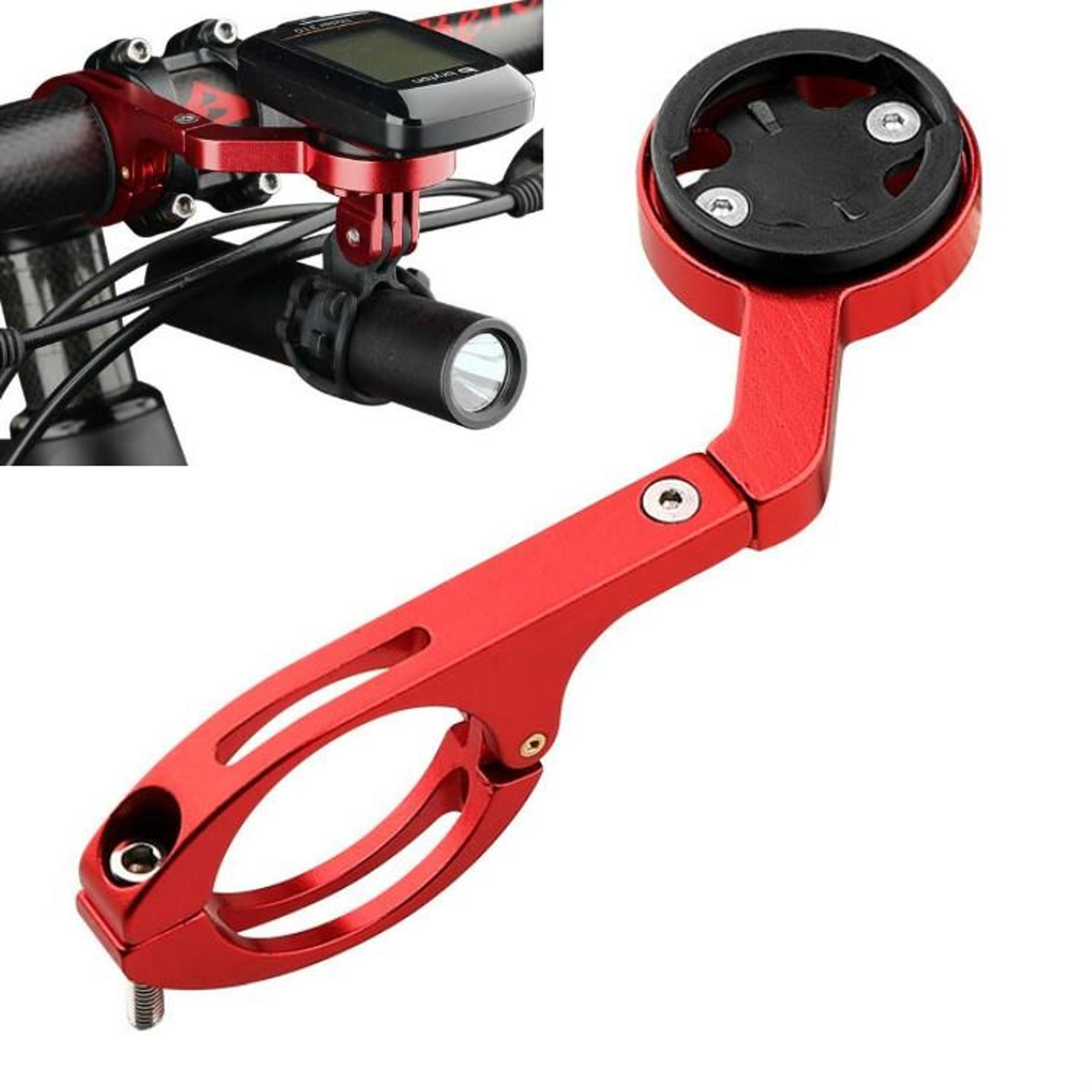 universal bike computer mount aluminum bicycle handlebar extension with light camera phone holder