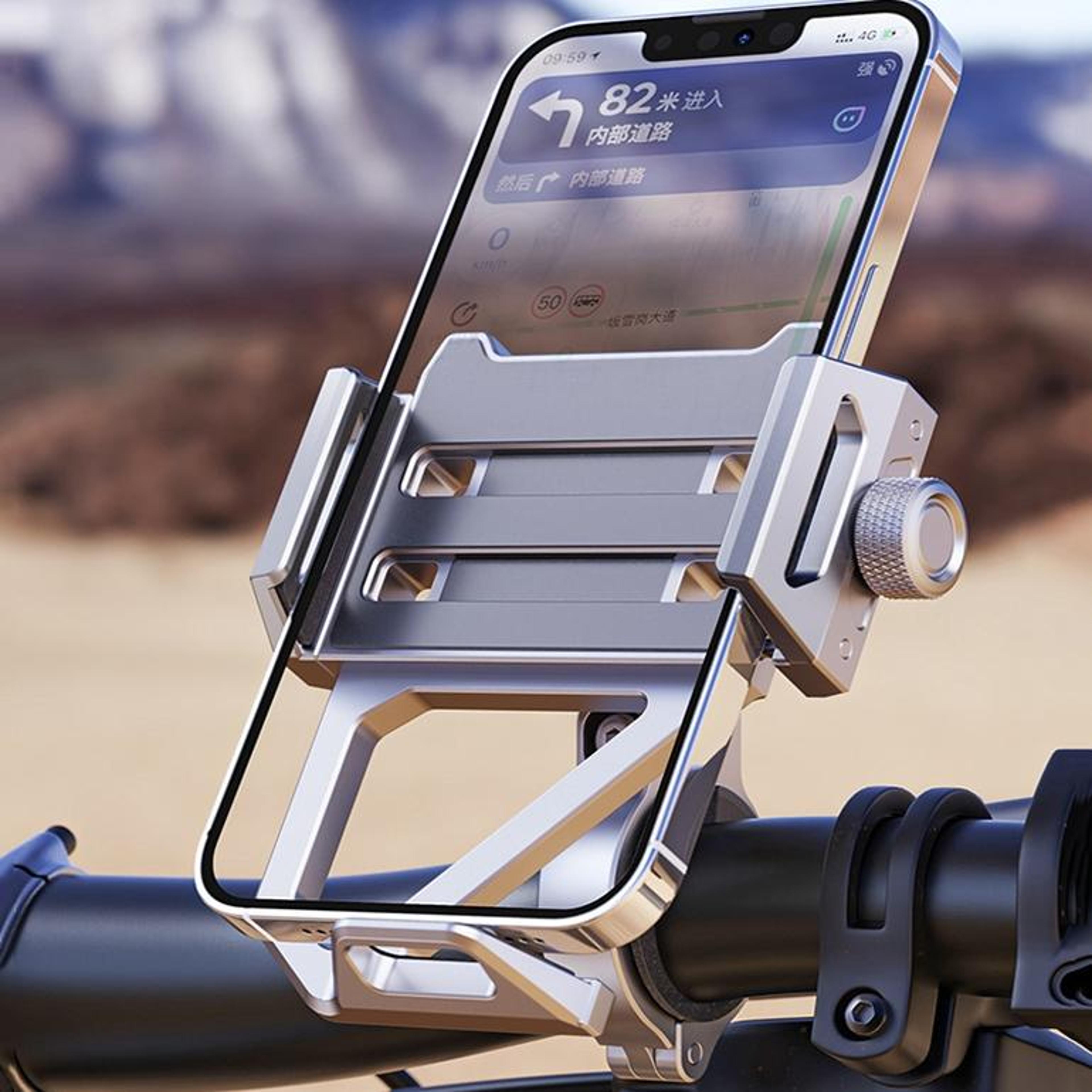 shockproof motorcycle phone holder aluminum bike phone mount with 360 degree adjustable navigation bracket