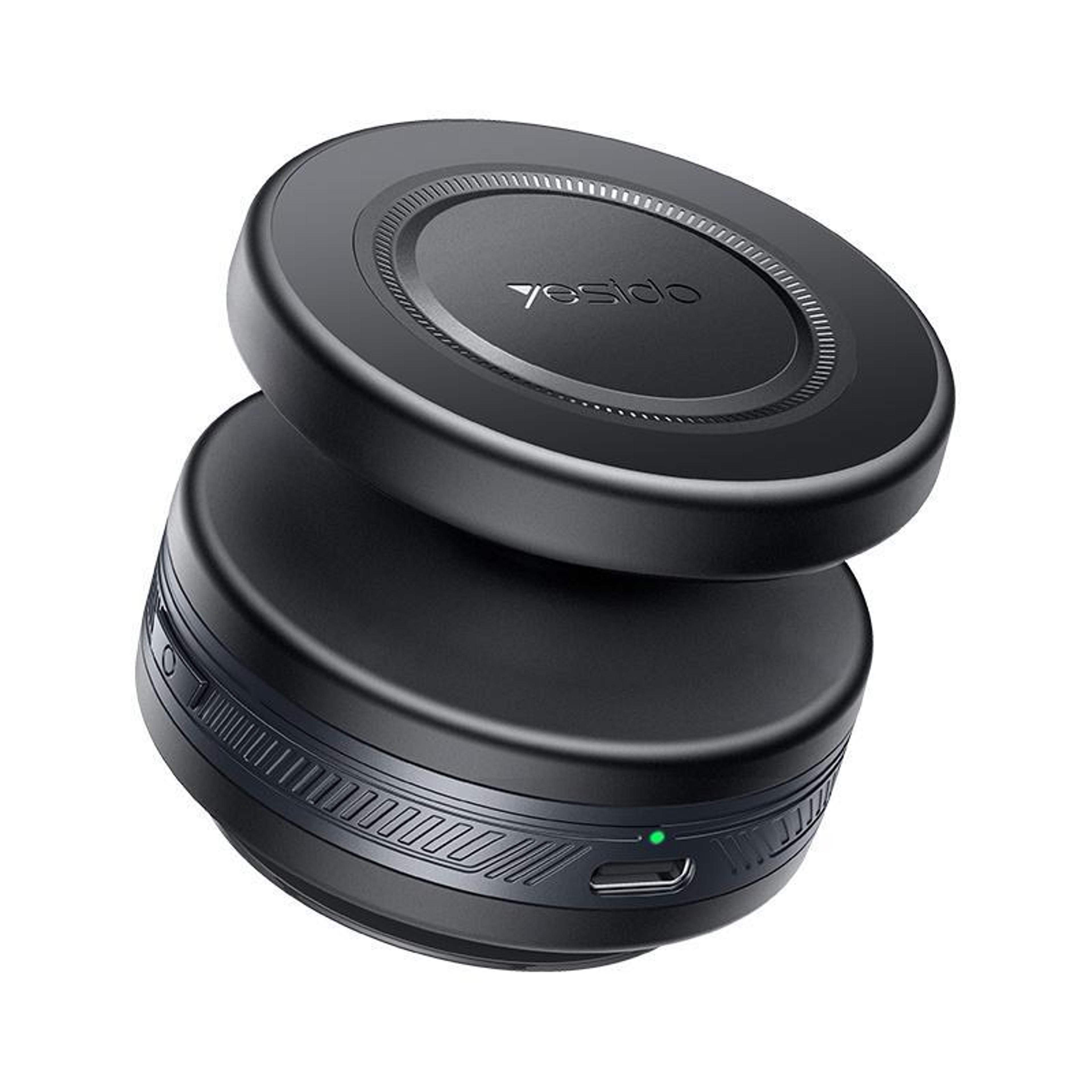 c224 magsafe car mount electric vacuum suction phone holder with 360° rotating base