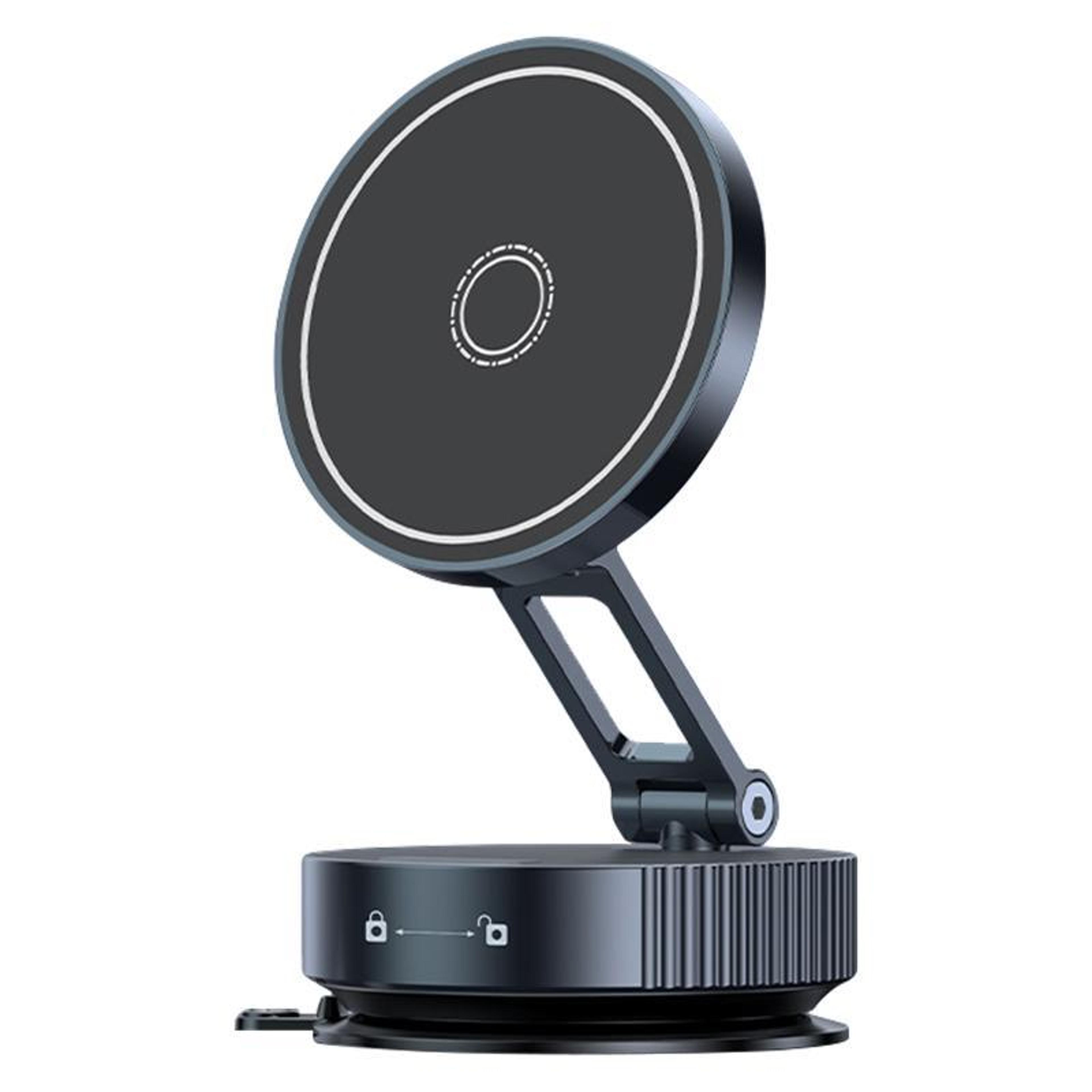 q11 magnetic car phone holder with vacuum suction foldable 360° dashboard mount