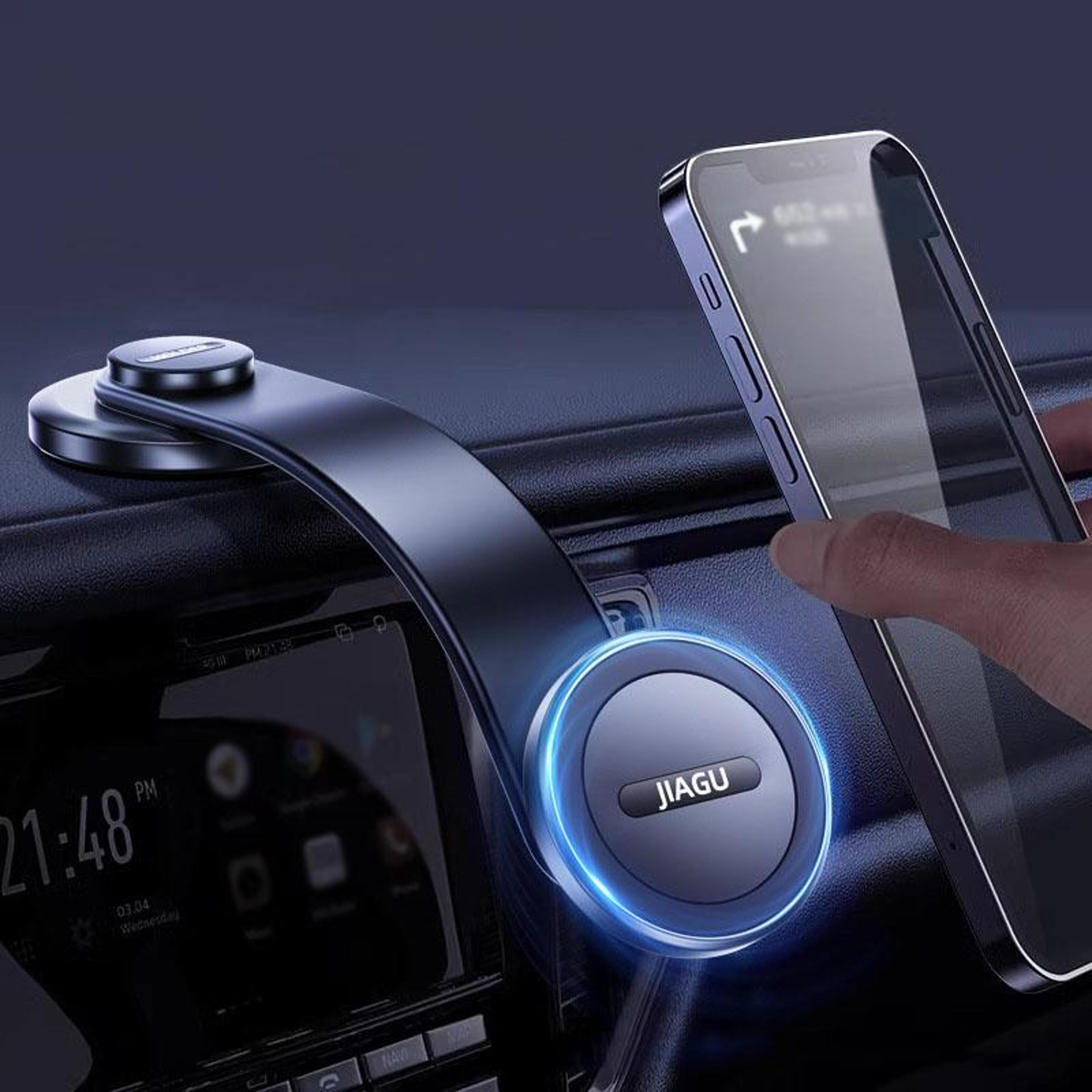 magsafe car phone mount adjustable magnetic dashboard phone holder with flexible memory alloy arm