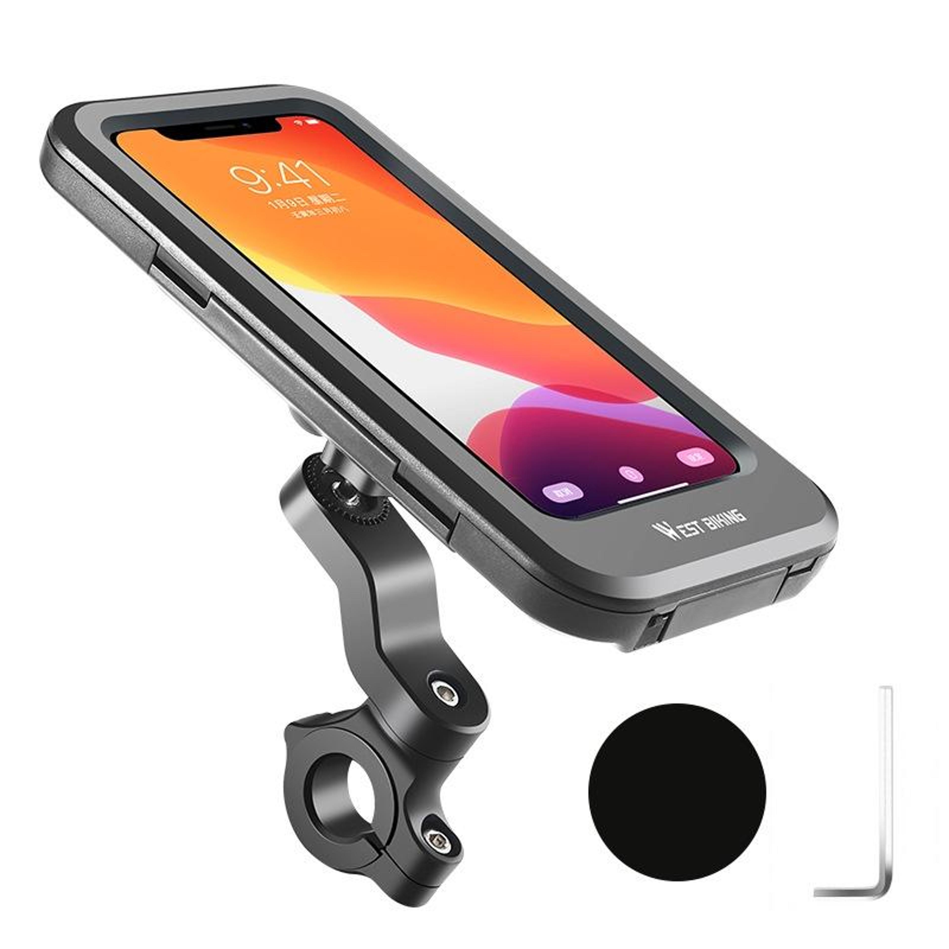 waterproof bike phone mount with 360 rotation shockproof bicycle phone holder
