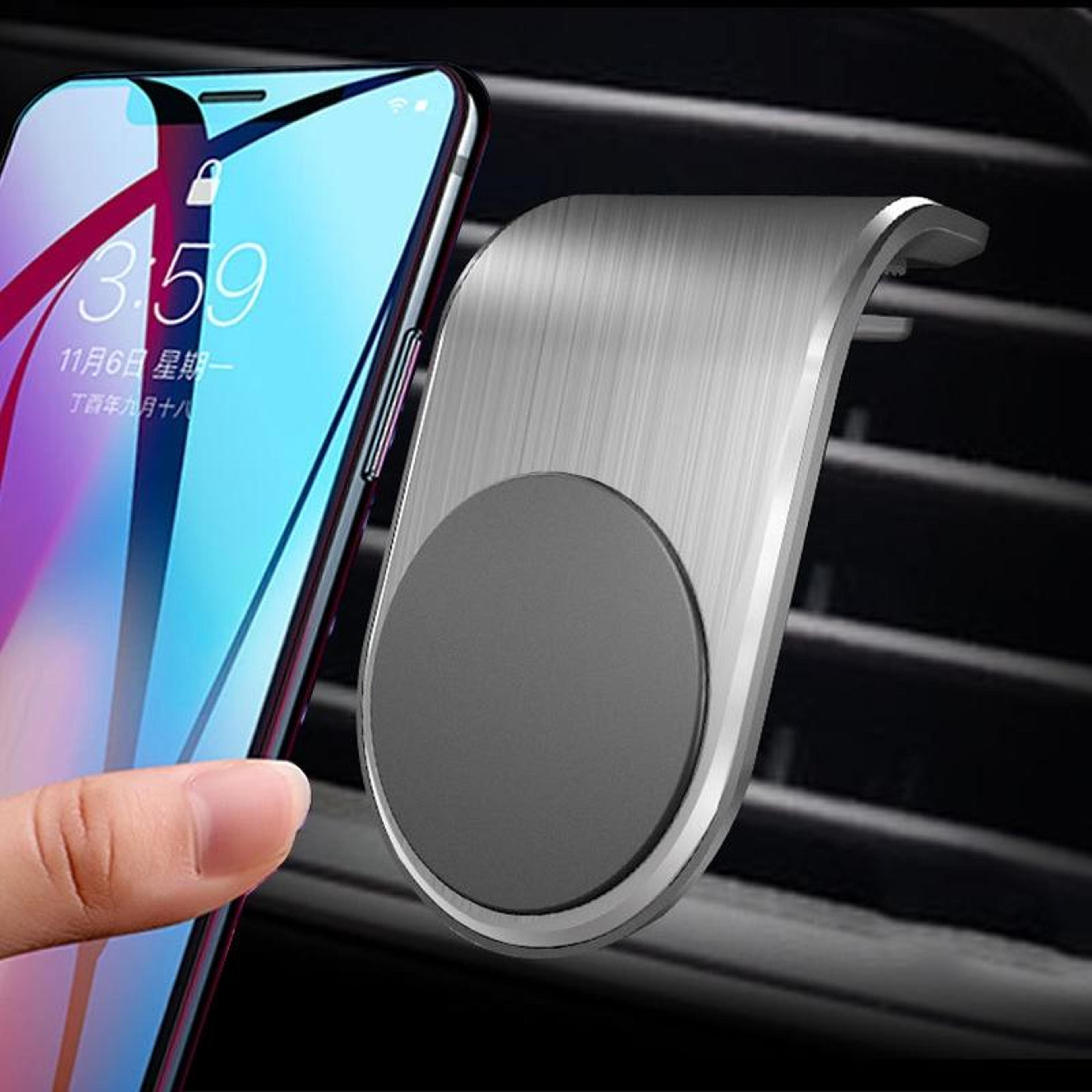 magnetic car phone holder air vent phone mount with strong metal magnetic grip