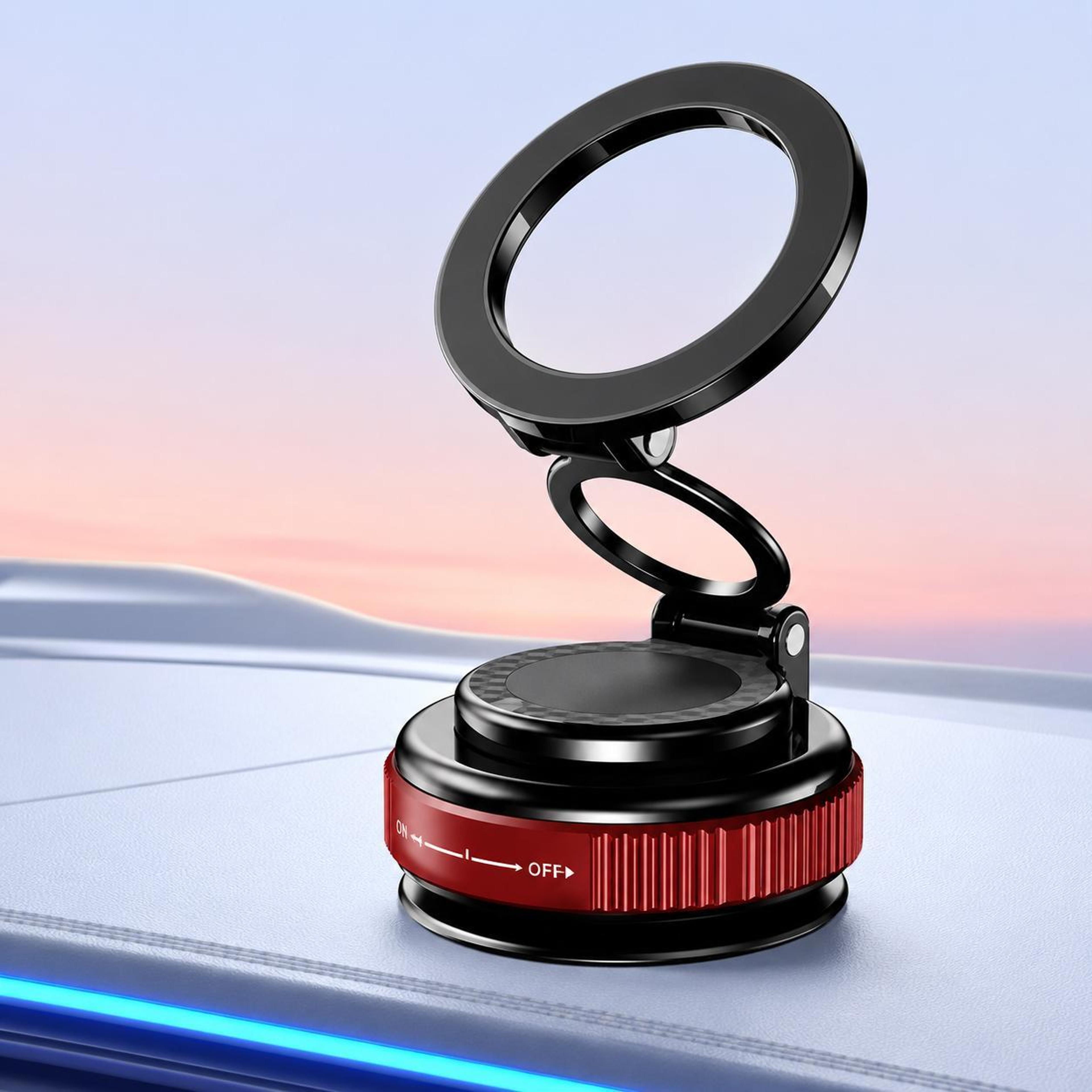 magnetic car phone holder with 360 rotating foldable dashboard mount