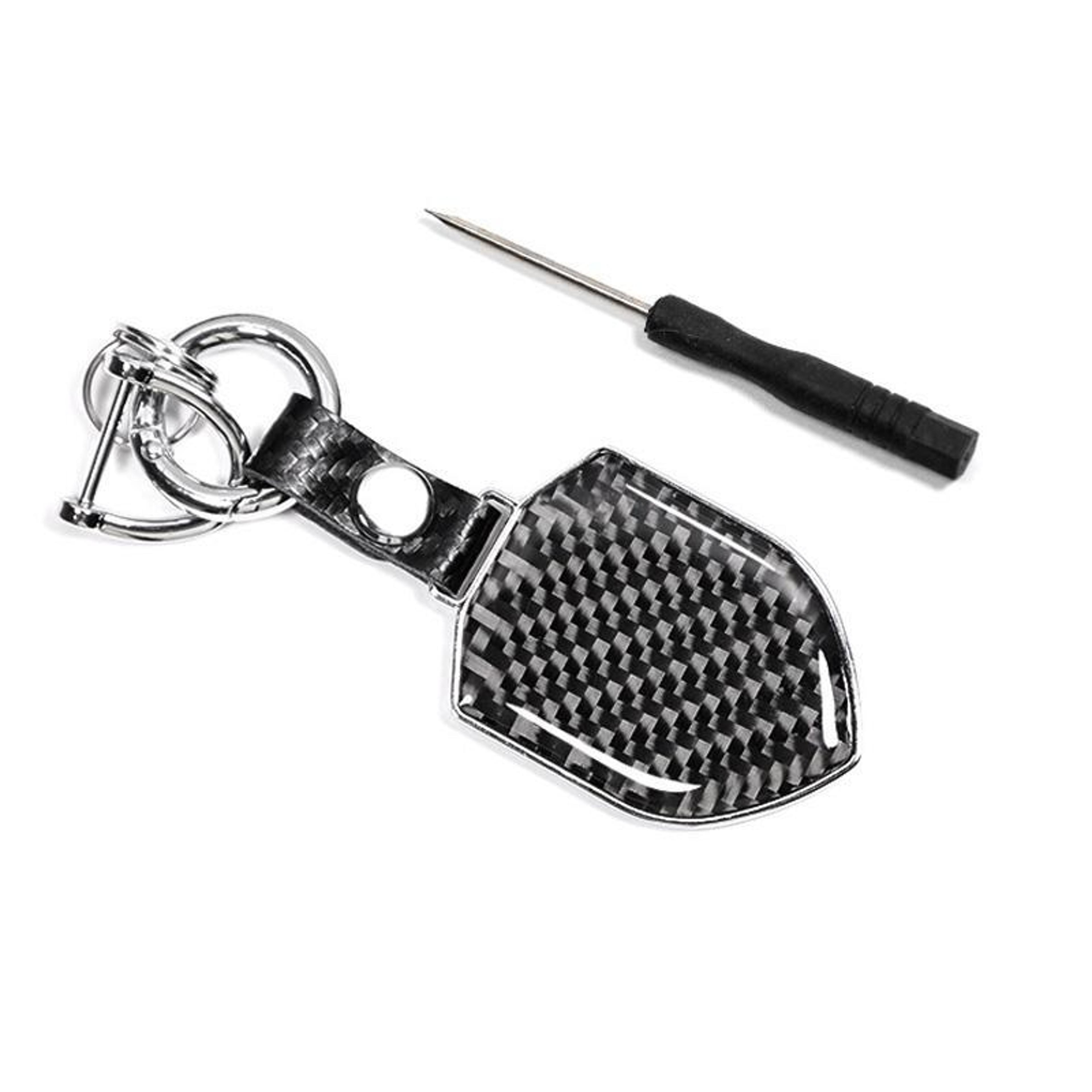 carbon fiber car keychain premium metal key ring durable car key holder