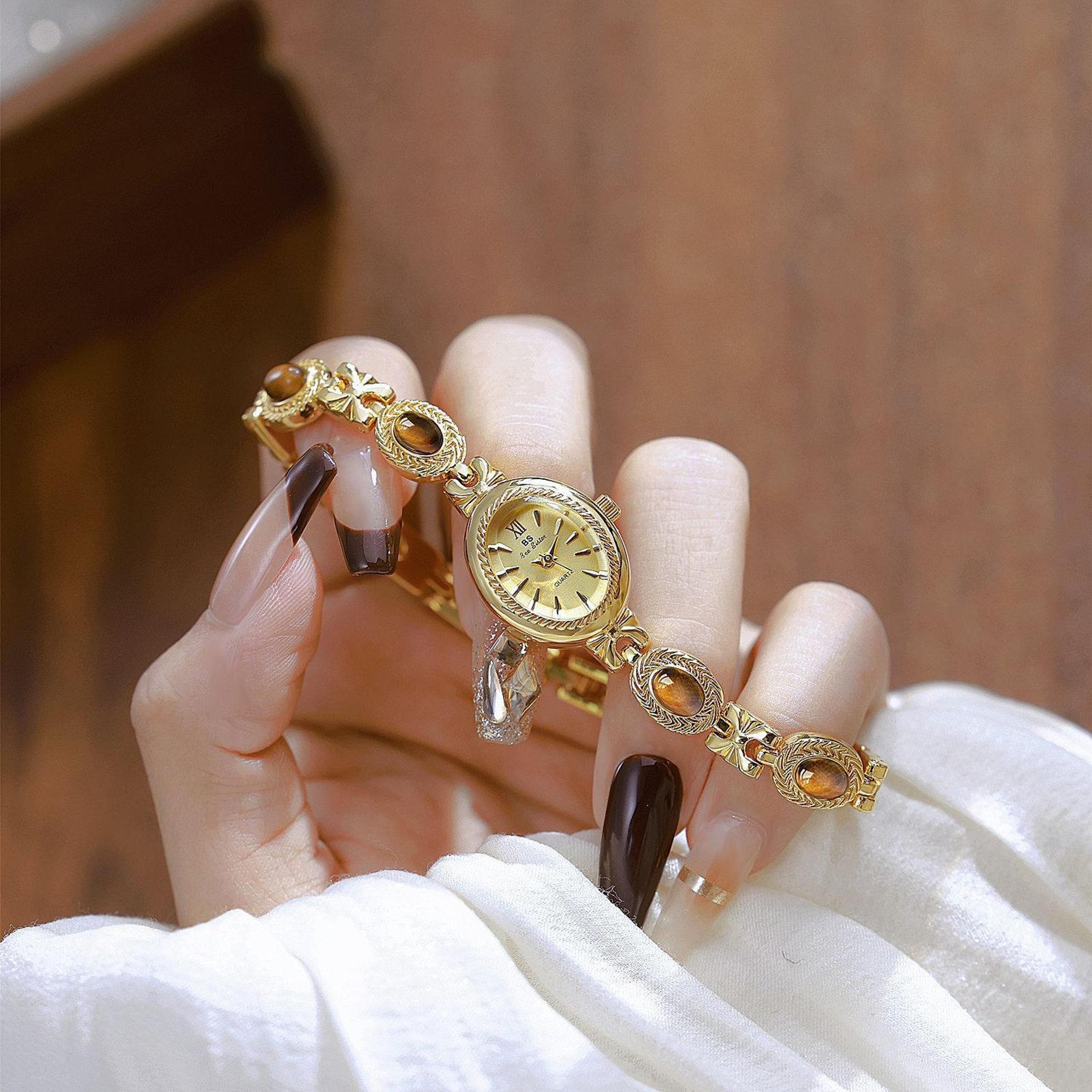 vintage oval bracelet watch for women elegant quartz dress watch jewelry wristwatch