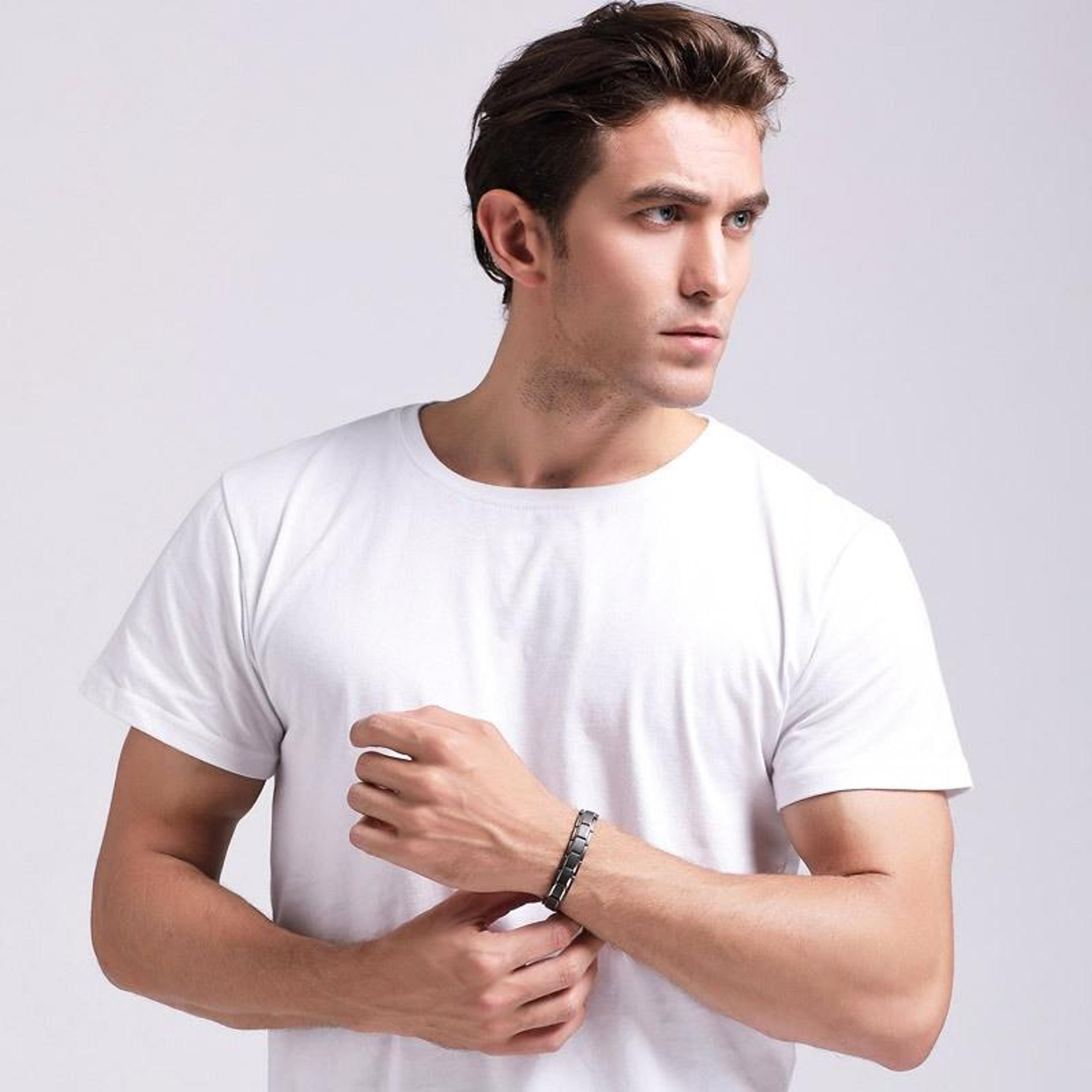 magnetic therapy bracelet for men detachable titanium style therapy jewelry gift