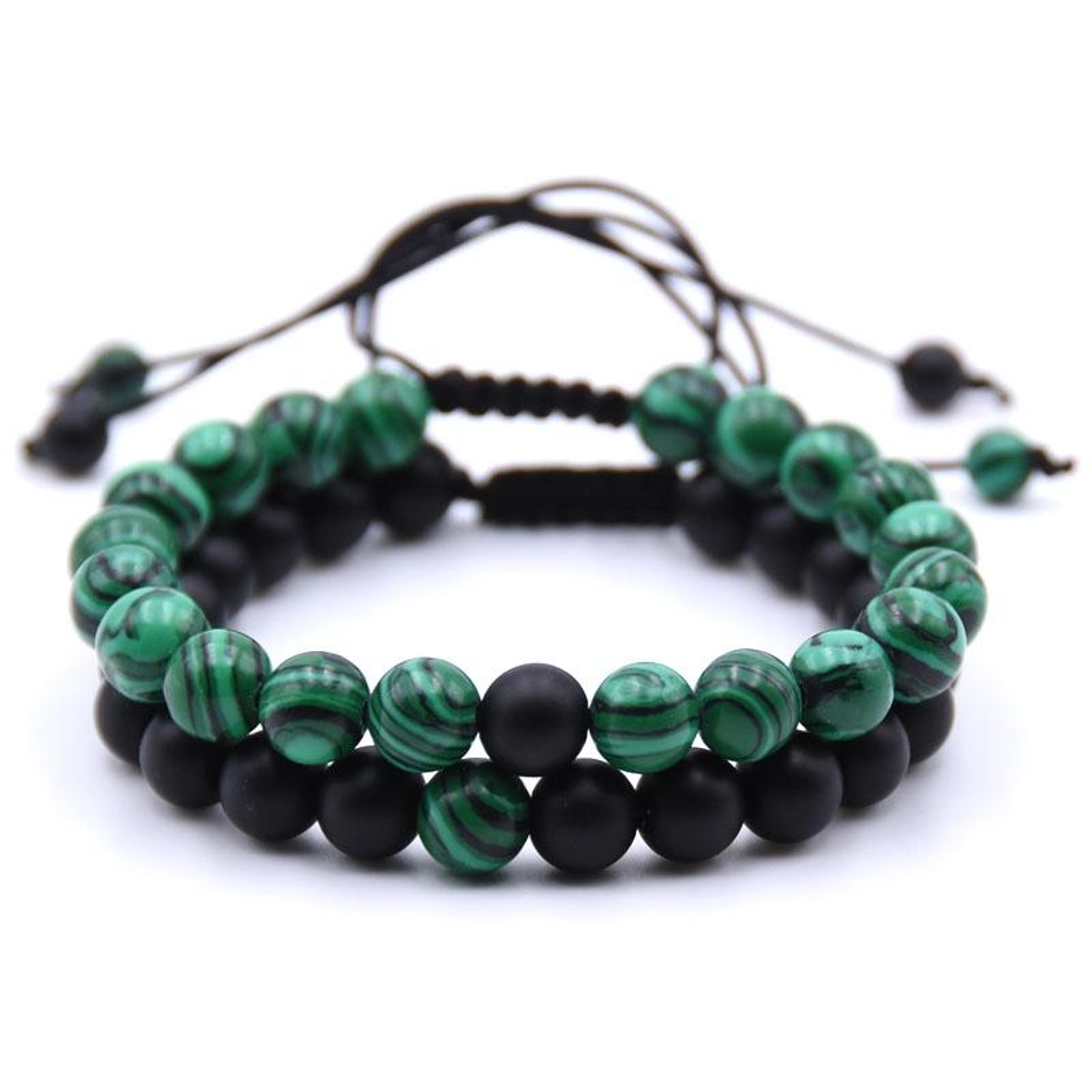 natural stone bracelet couple bracelets 8mm beaded woven charm bracelet for men and women