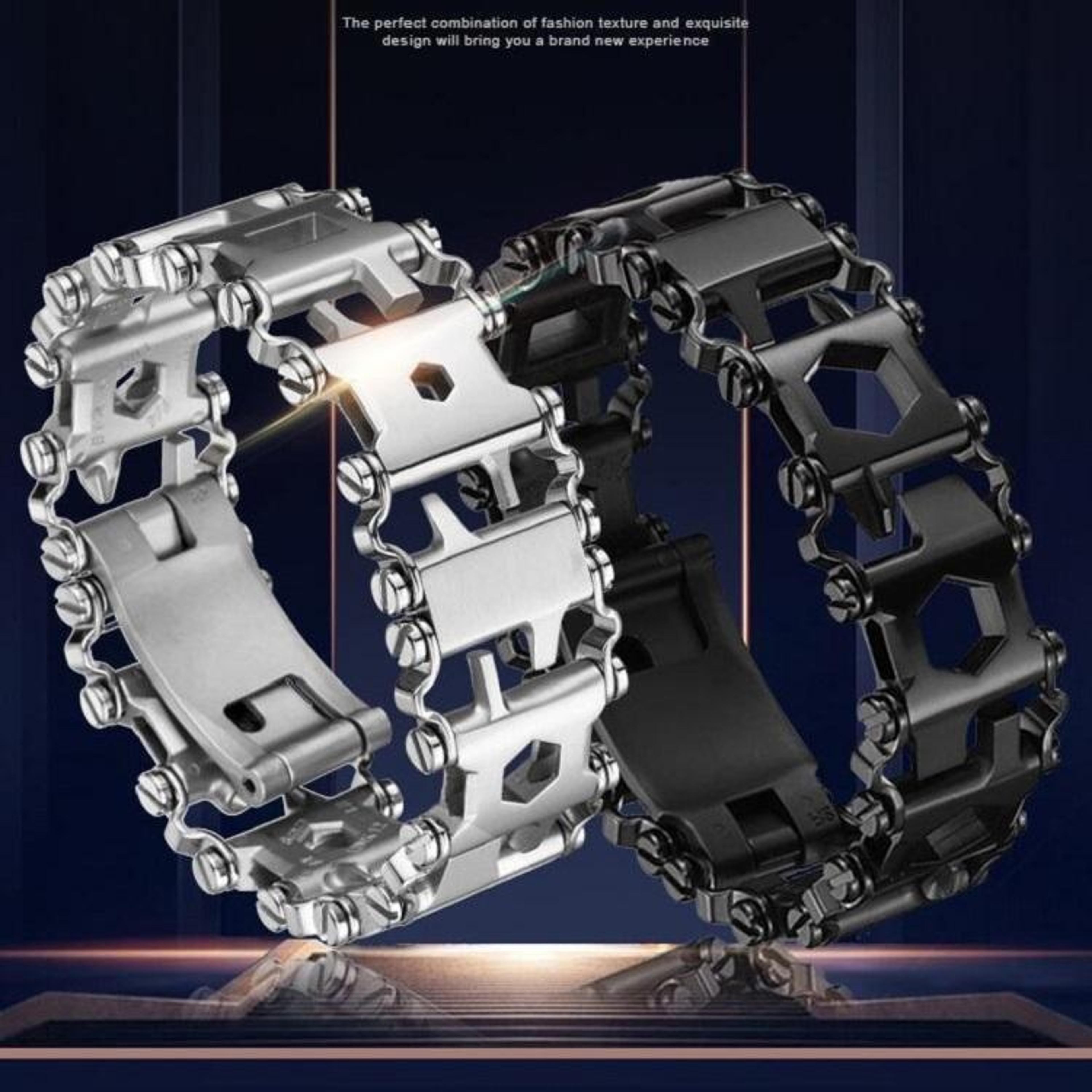 multifunctional survival bracelet stainless steel outdoor tool bracelet for hiking camping and everyday wear