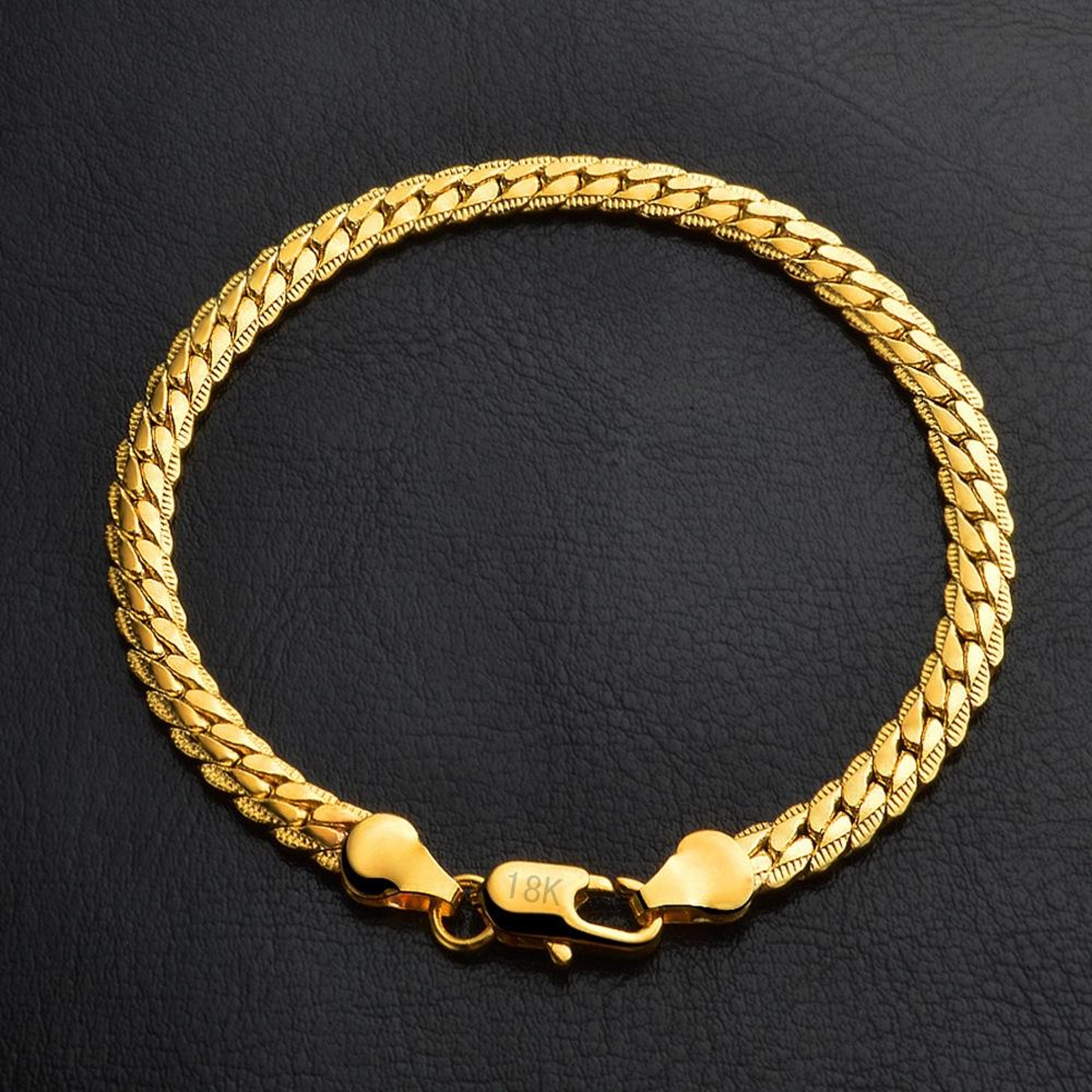 18k gold bracelet minimalist gold chain bracelet for men and women