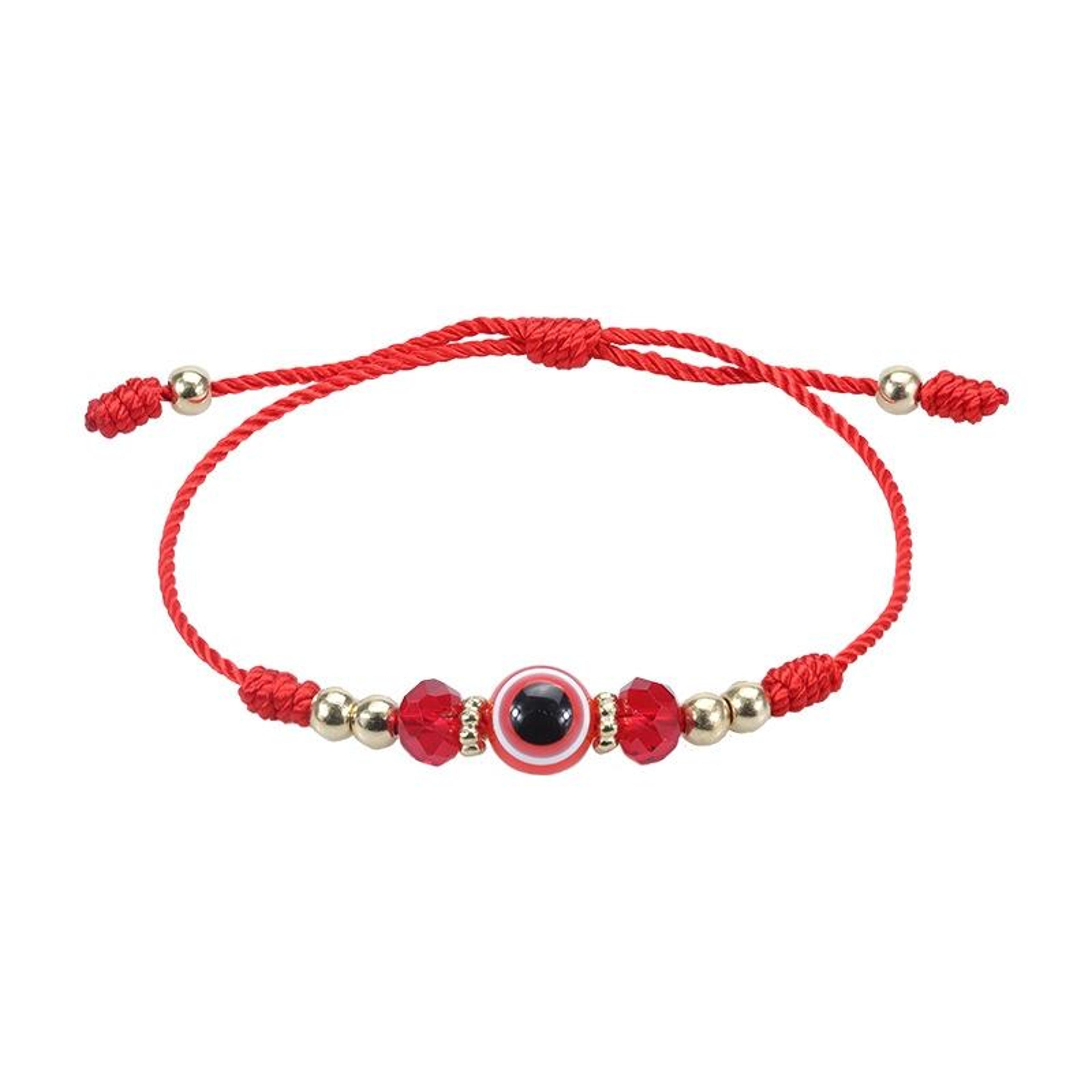 5 pcs devil eye bracelet adjustable crystal beaded bracelet set for women men hand woven lucky jewelry