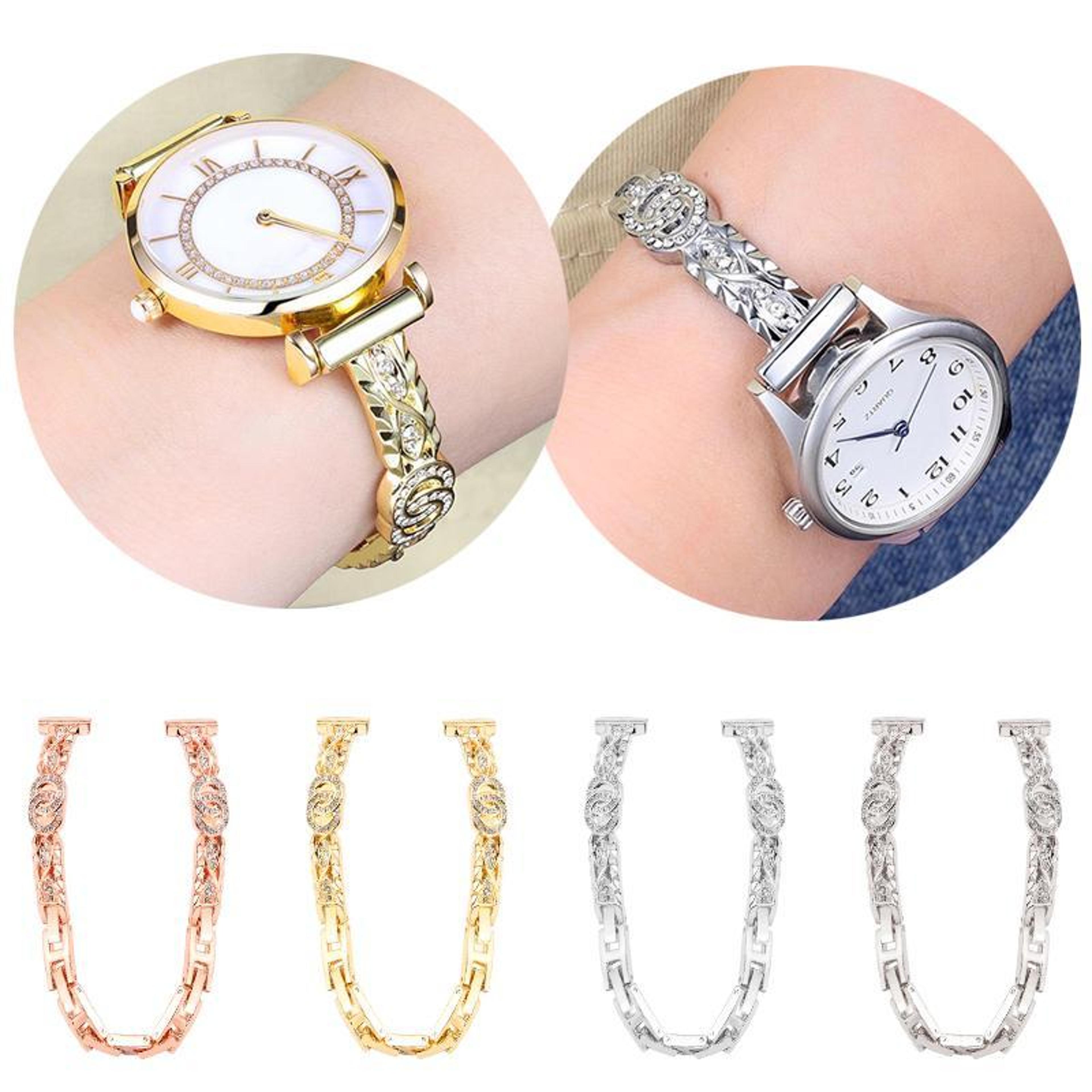 xdfind 14mm stainless steel watch band diamond metal bracelet replacement strap
