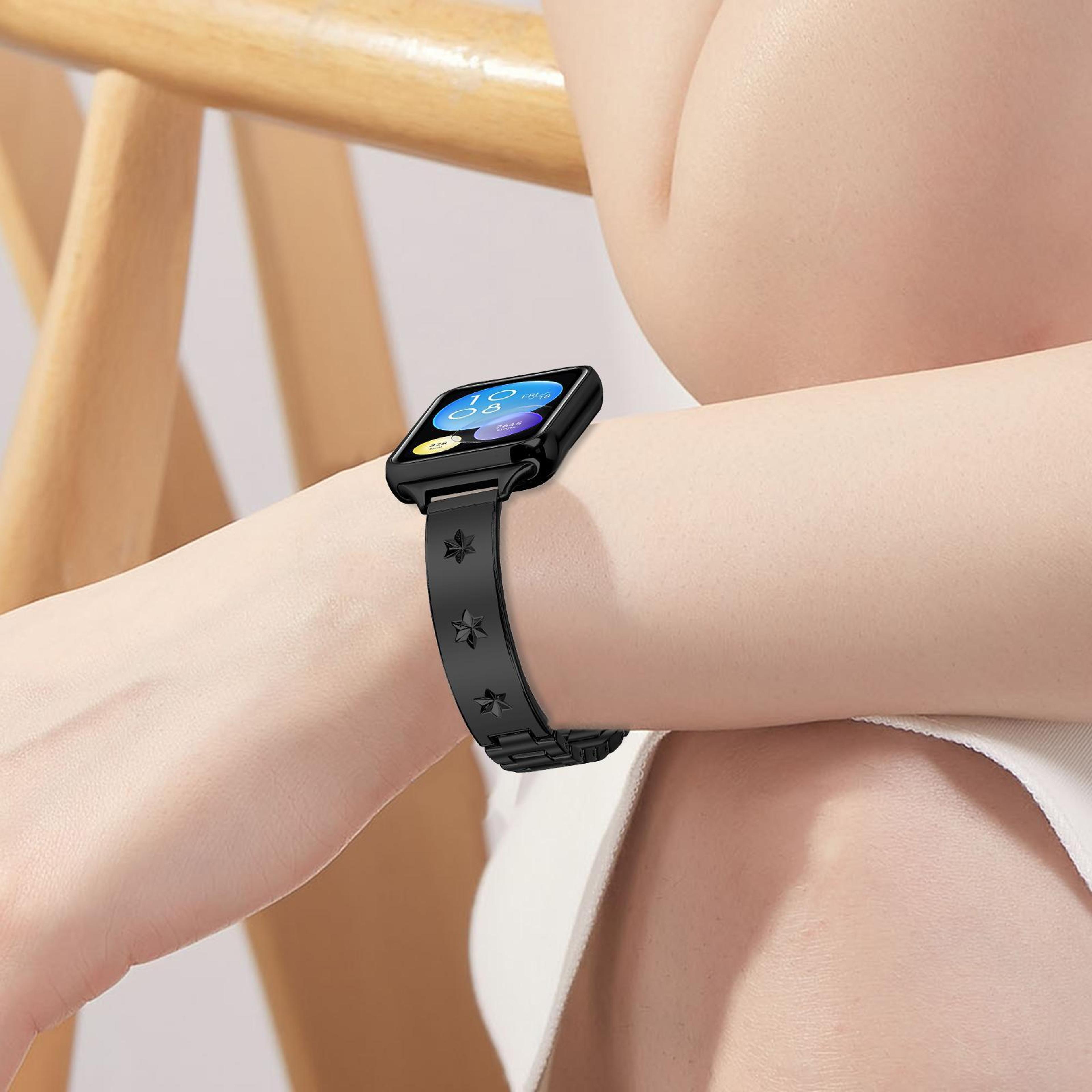 snowflake petals metal watch band for xiaomi mi band 8 pro redmi watch 4 adjustable bracelet strap