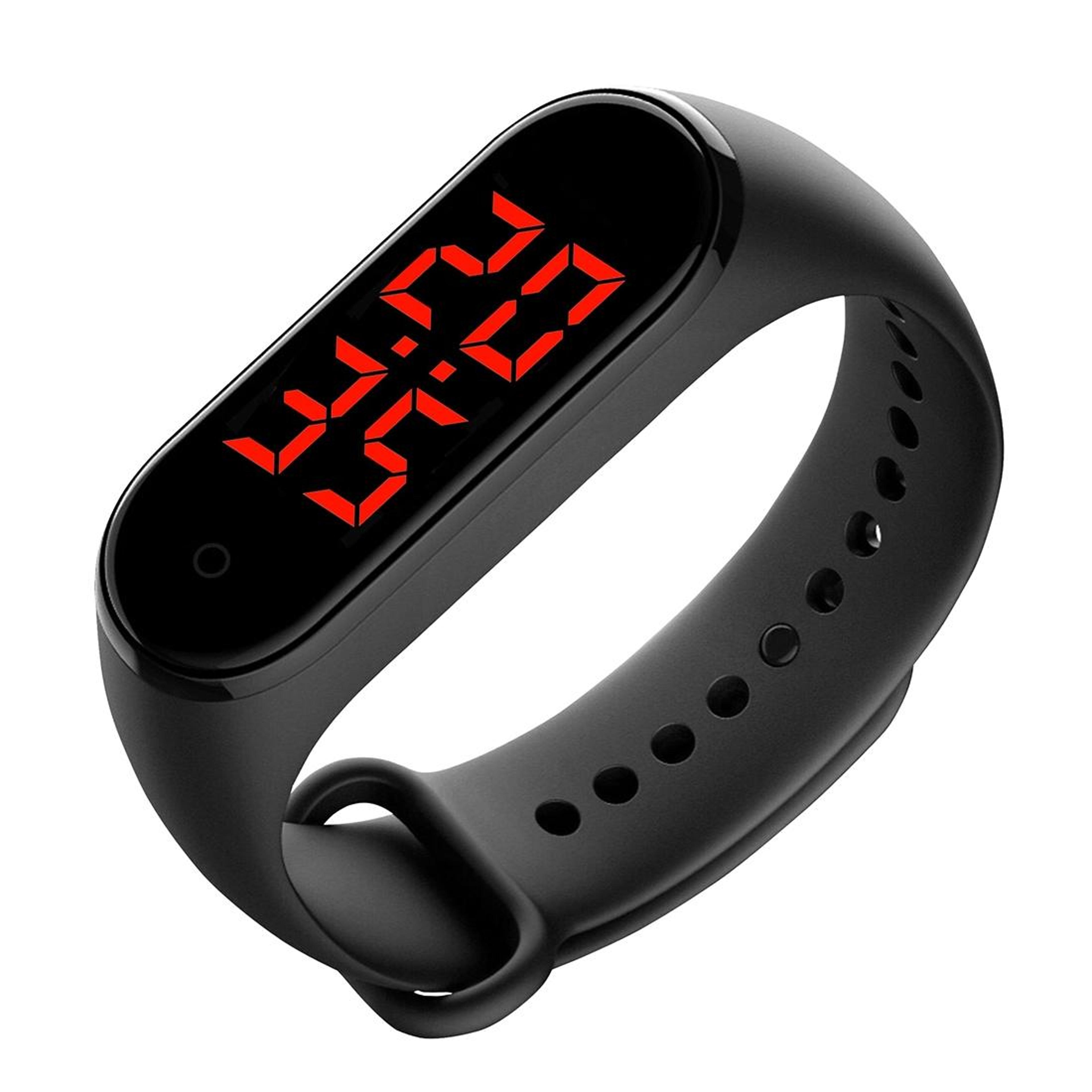 v8 smart temperature monitoring bracelet digital temperature tracker wristband with led time display