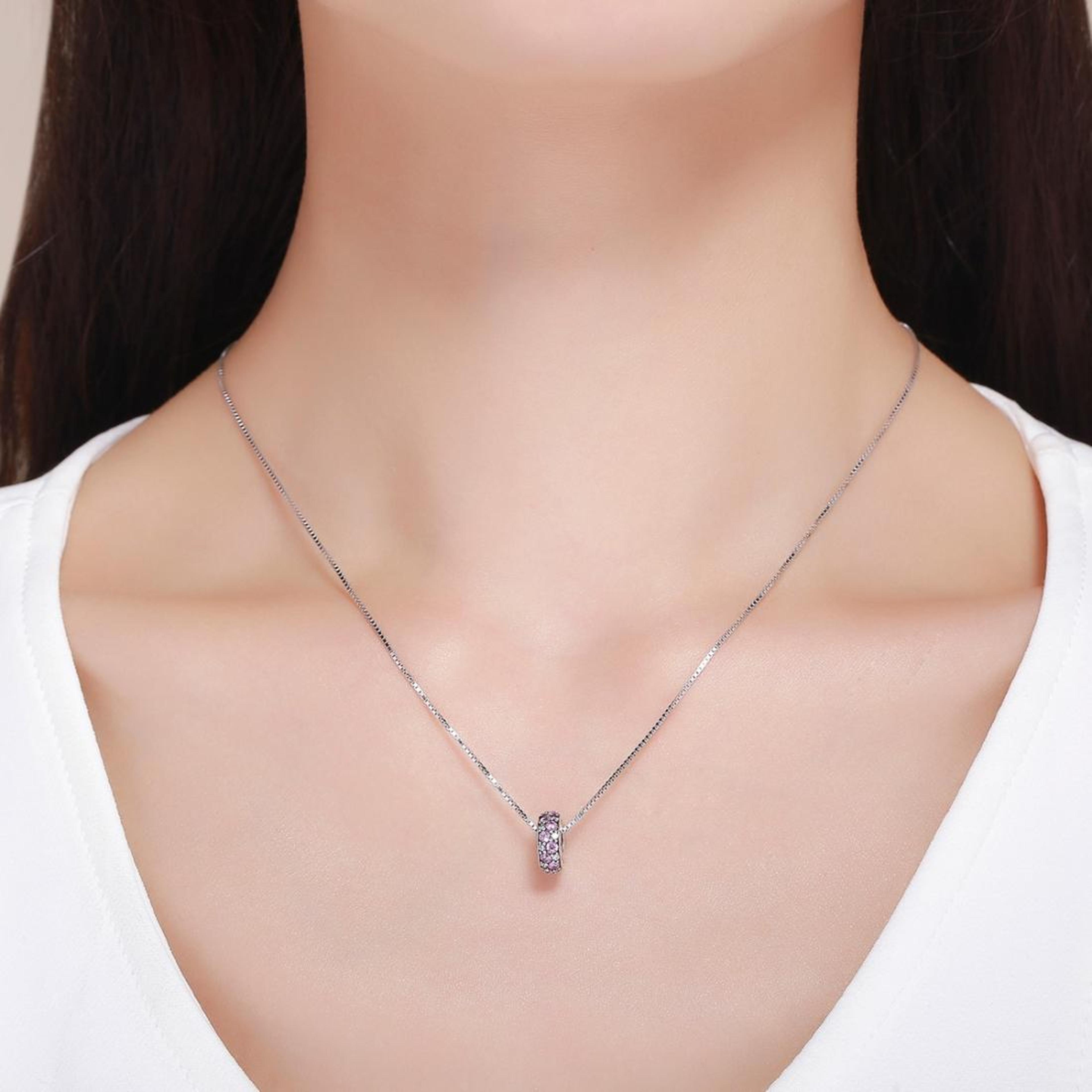 silver heartbeat bead charm diy bracelet pendant necklace accessory