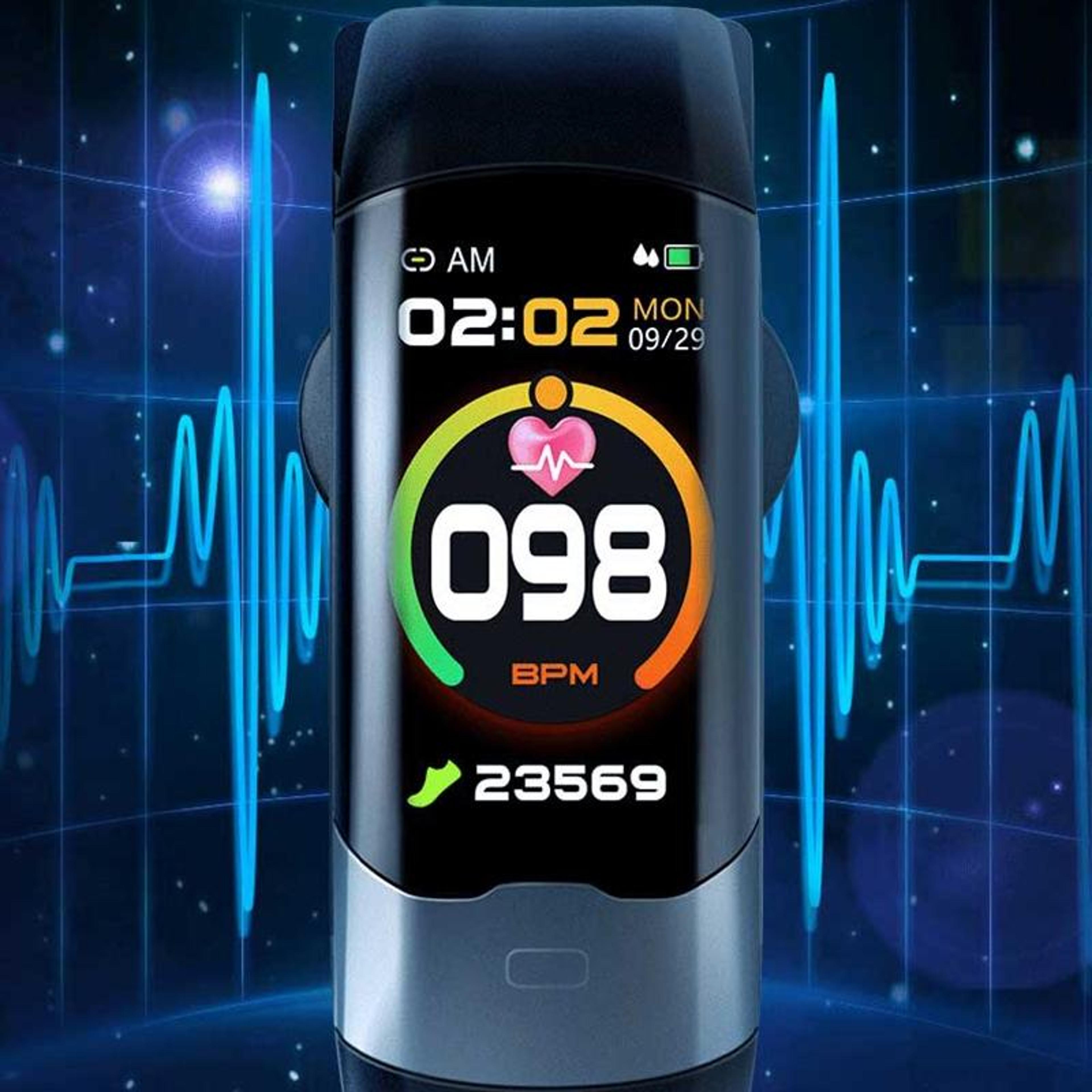 h02 pro smart fitness tracker with heart rate monitor, blood glucose monitor & ip67 waterproof