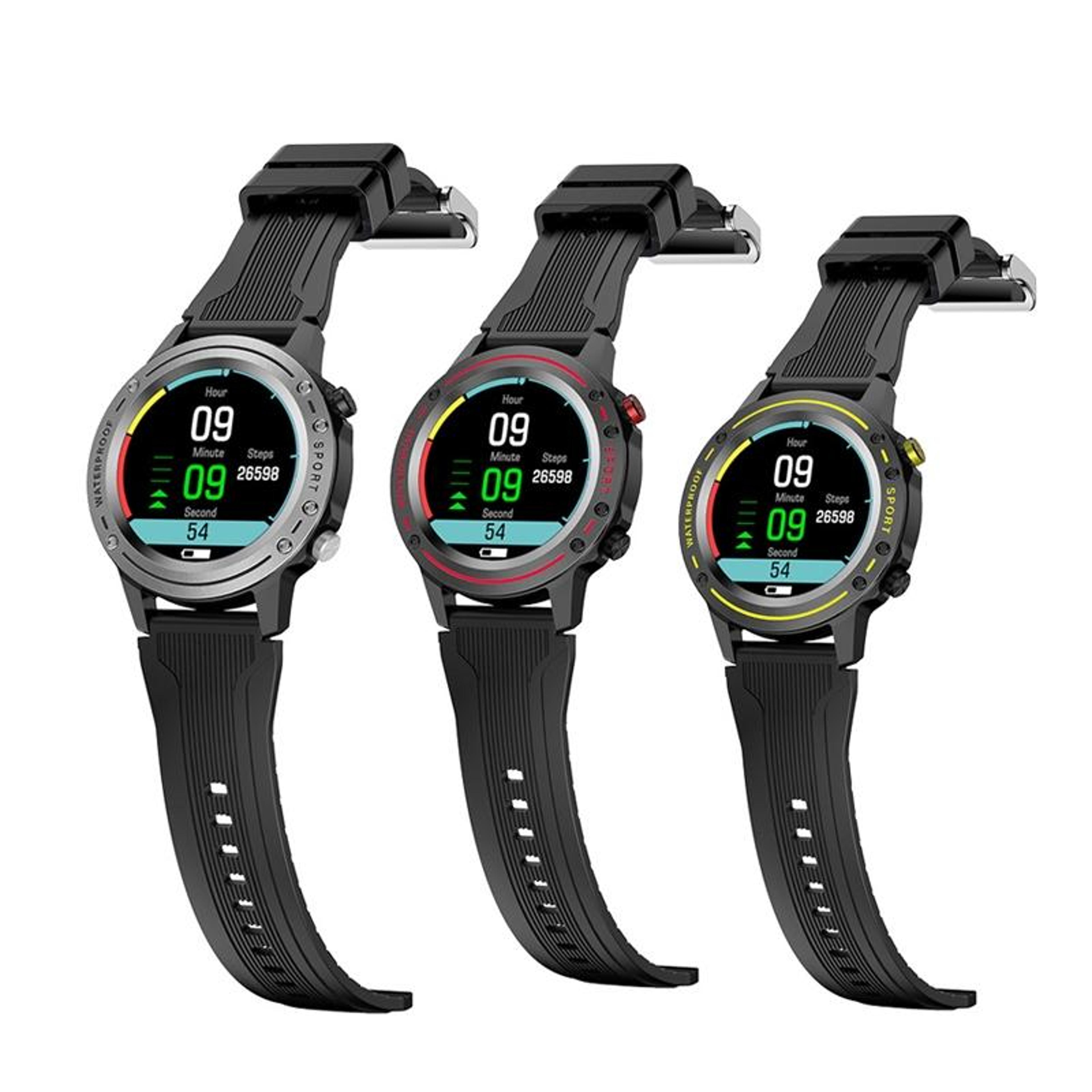 od-1 smart watch with bluetooth calling, health monitor, gps sports tracking & ip68 waterproof
